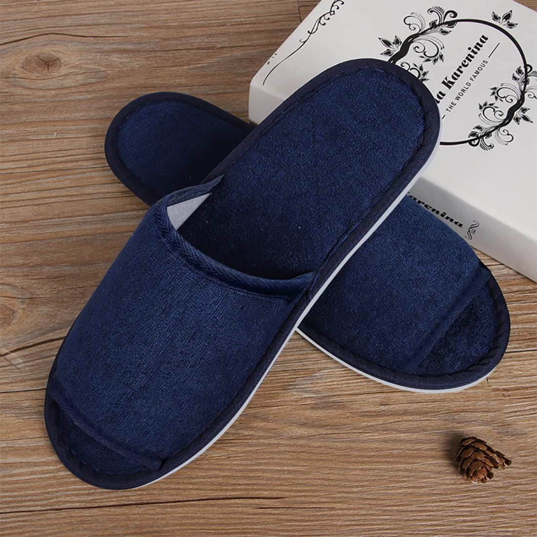 JOMIX Gäste Hausschuhe 2 Paar Gästehausschuhe Set Unisex Waschbare Frottierslipper Frottee Badeschuhe Reisen Hotel Pantoffeln Rustchfeste