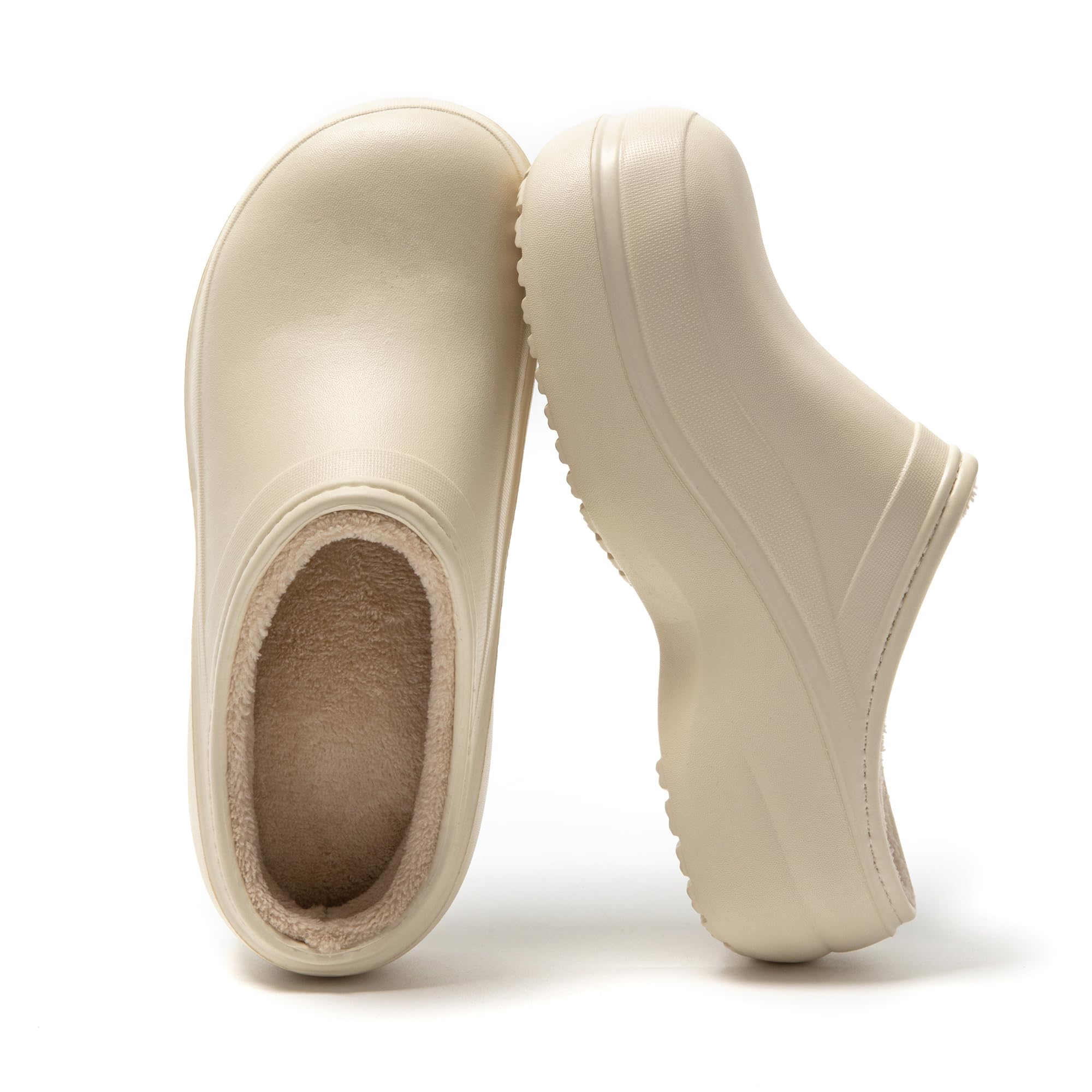 JOMIX Gefütterte Clogs Damen Hausschuhe Orthopädische Pantoletten Plüsch Pantoffeln Schlappen Winter Taumelschuhe Sandalen