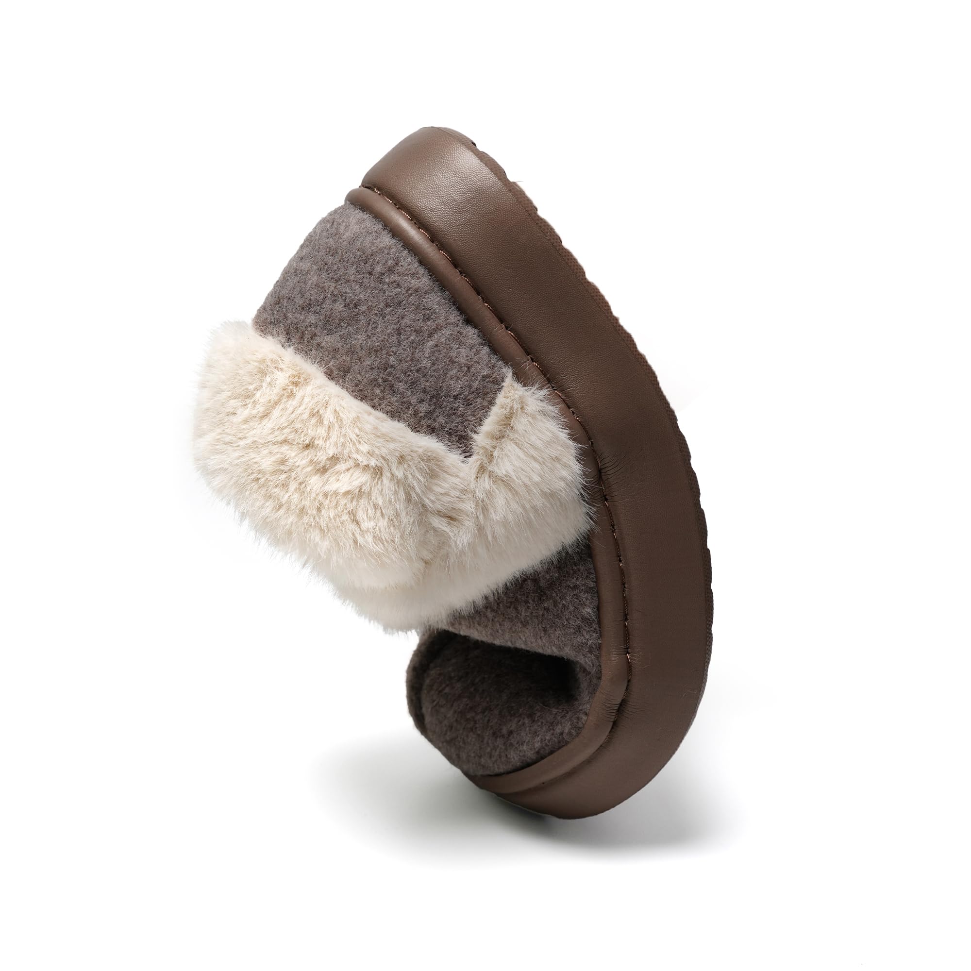 JOMIX Hausschuhe Damen Geschlossen Gefüttert Plüsch Puschen Winter Filz Pantoffeln