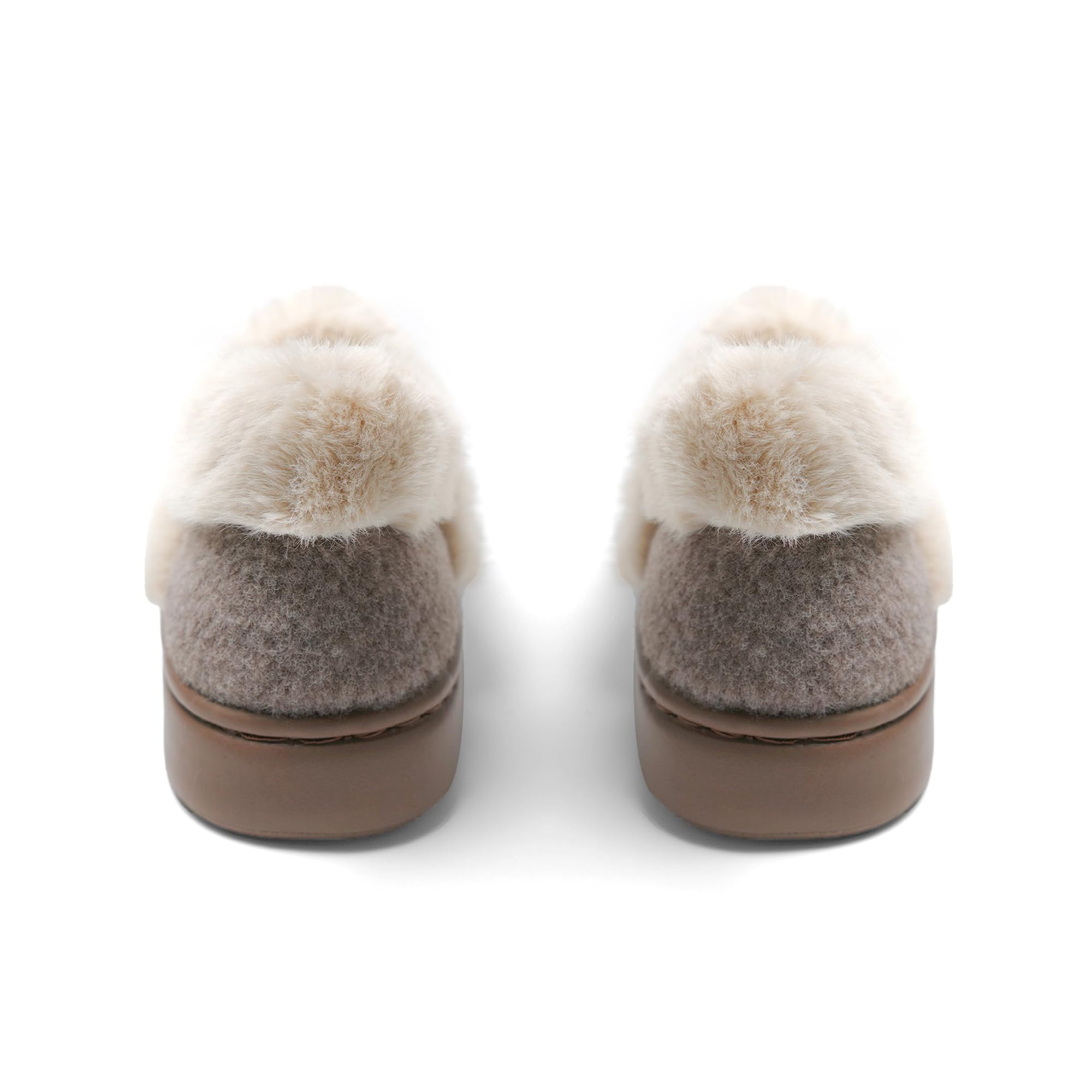 JOMIX Hausschuhe Damen Geschlossen Gefüttert Plüsch Puschen Winter Filz Pantoffeln