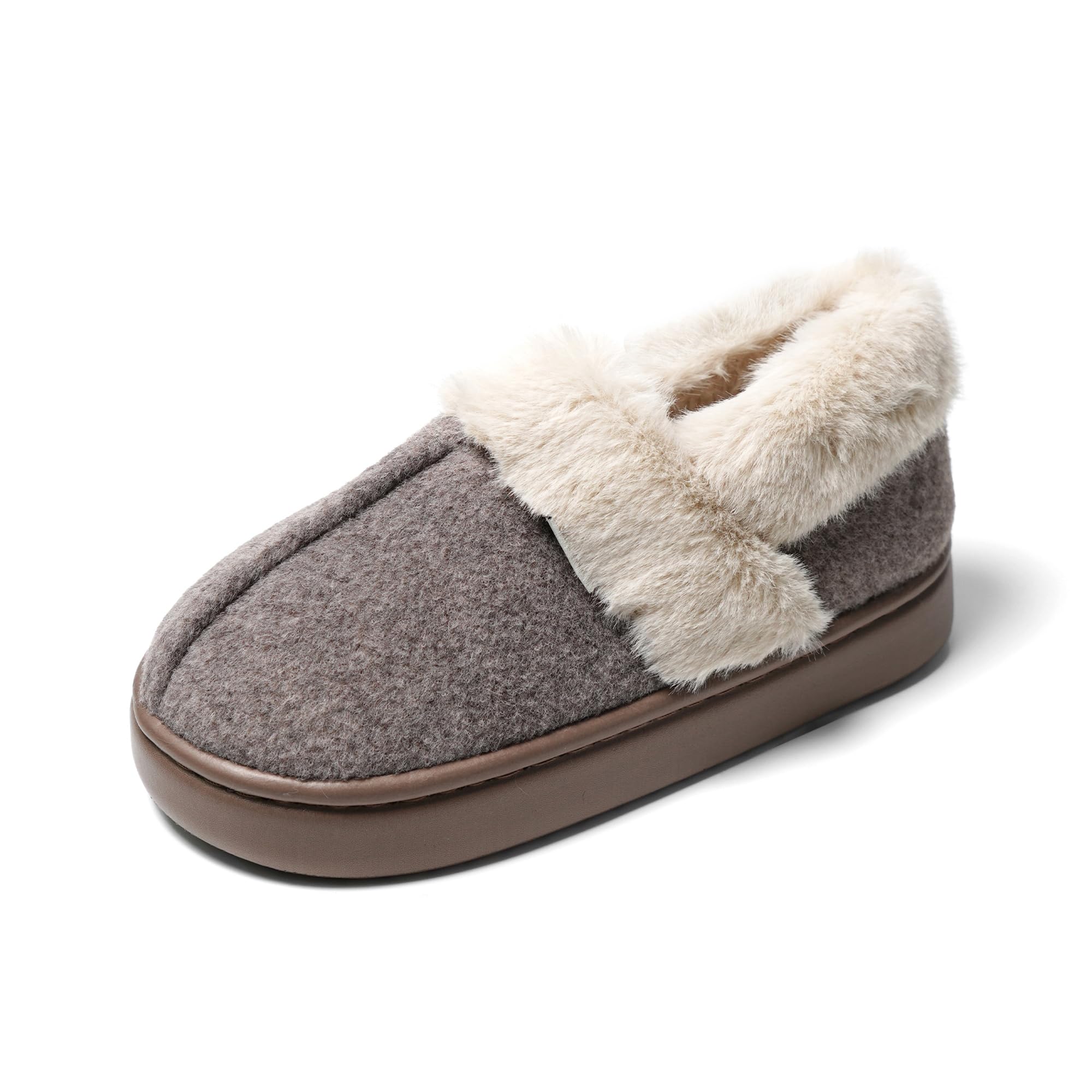 JOMIX Hausschuhe Damen Geschlossen Gefüttert Plüsch Puschen Winter Filz Pantoffeln