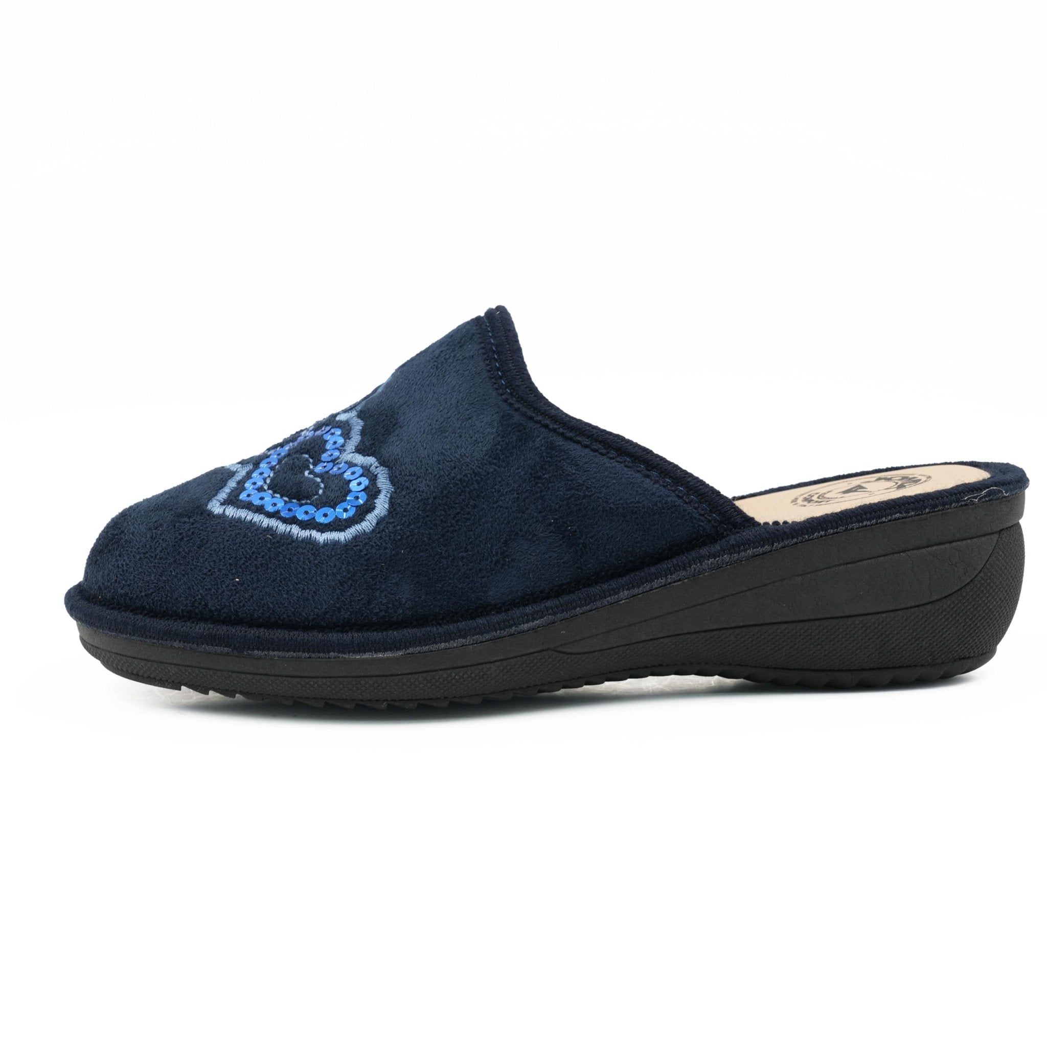 JOMIX Hausschuhe Damen Pantoletten mit Absatz Winter Bequeme Anatomische Pantoffeln Made in Italy