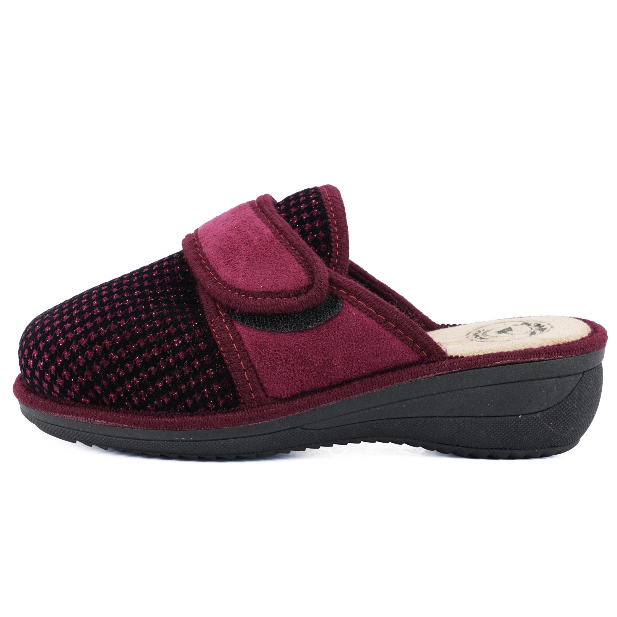 JOMIX Hausschuhe Damen Pantoletten mit Absatz Winter Bequeme Anatomische Pantoffeln Made in Italy