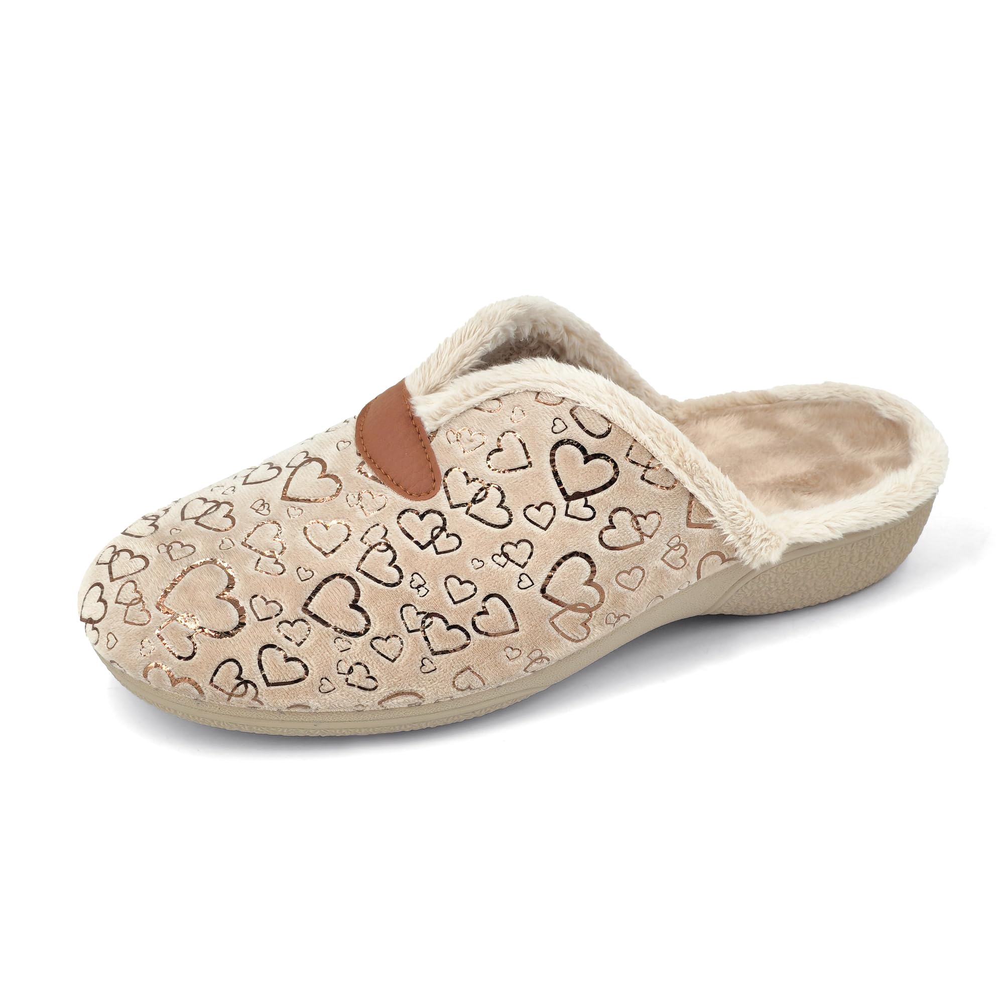 JOMIX Hausschuhe Damen Pantoletten mit Absatz Winter Bequeme Anatomische Pantoffeln Made in Spanien