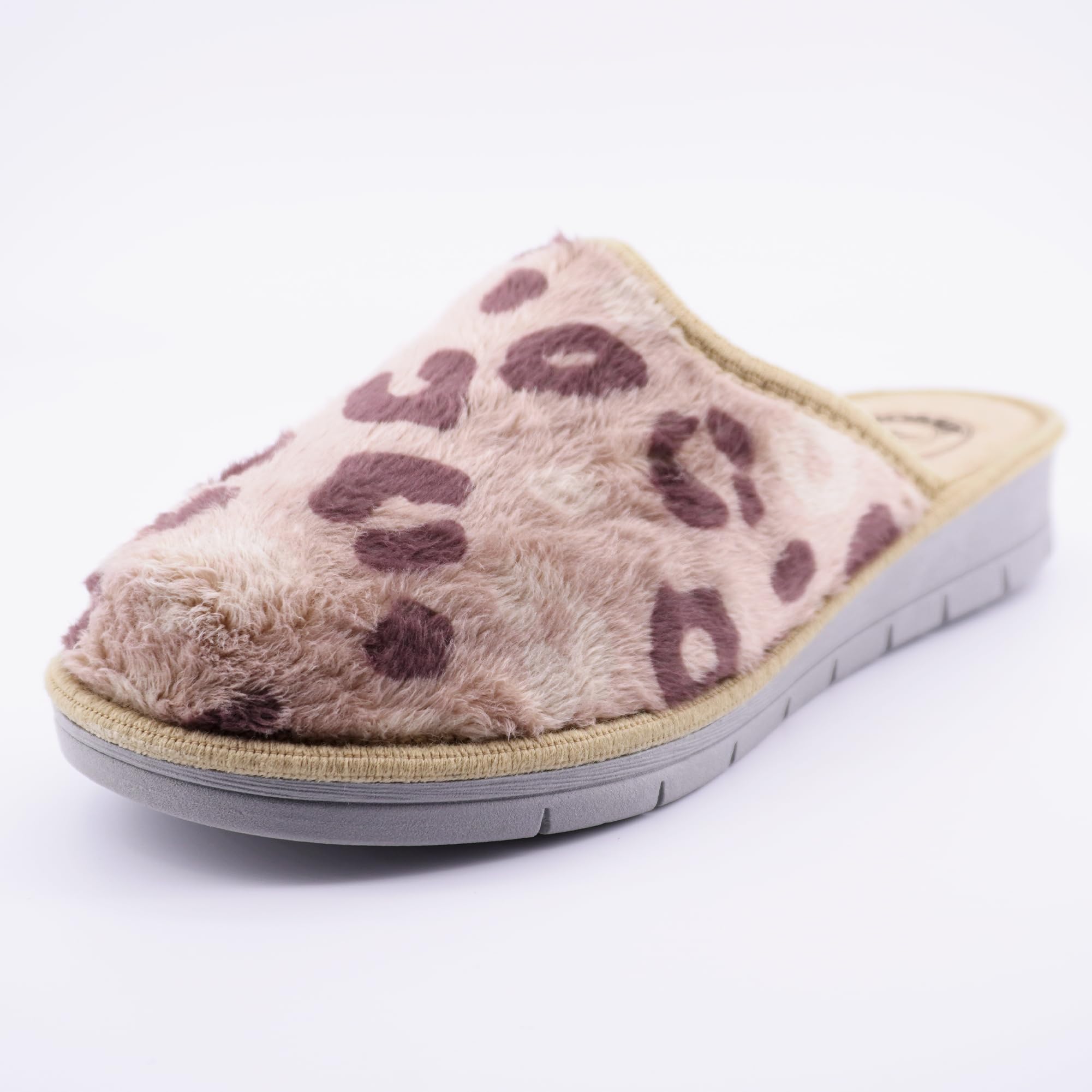 JOMIX Hausschuhe Damen Winter Pantoffeln Gefüttert Rutschfest Leicht Bequem Hüttenschuhe Weich Geschlossen mit Herzmuster Made in Italy