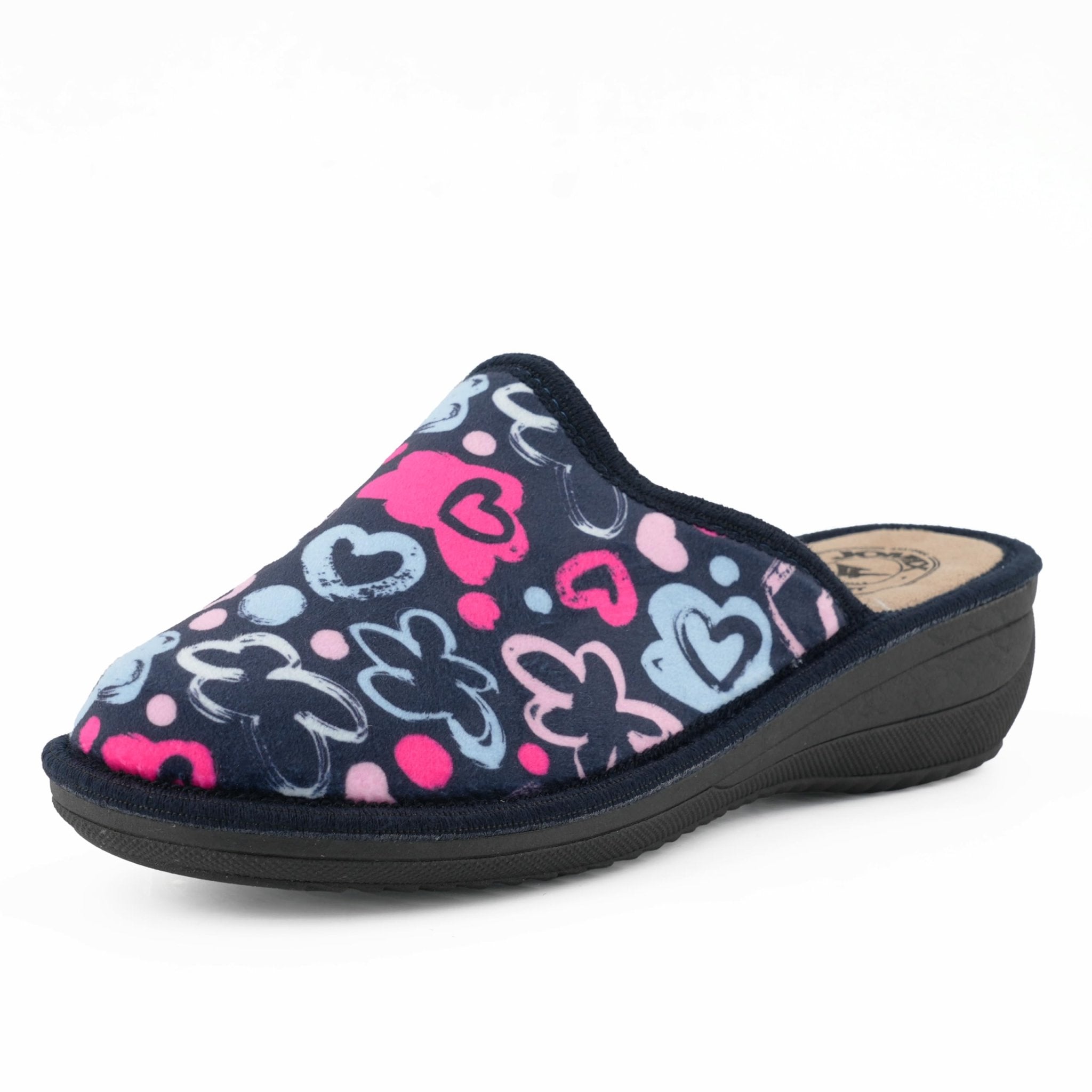 JOMIX Hausschuhe Damen Winter Pantoffeln Warme Gefütterte Pantoletten mit Fußbett Plüsch Slippers Rutschfest