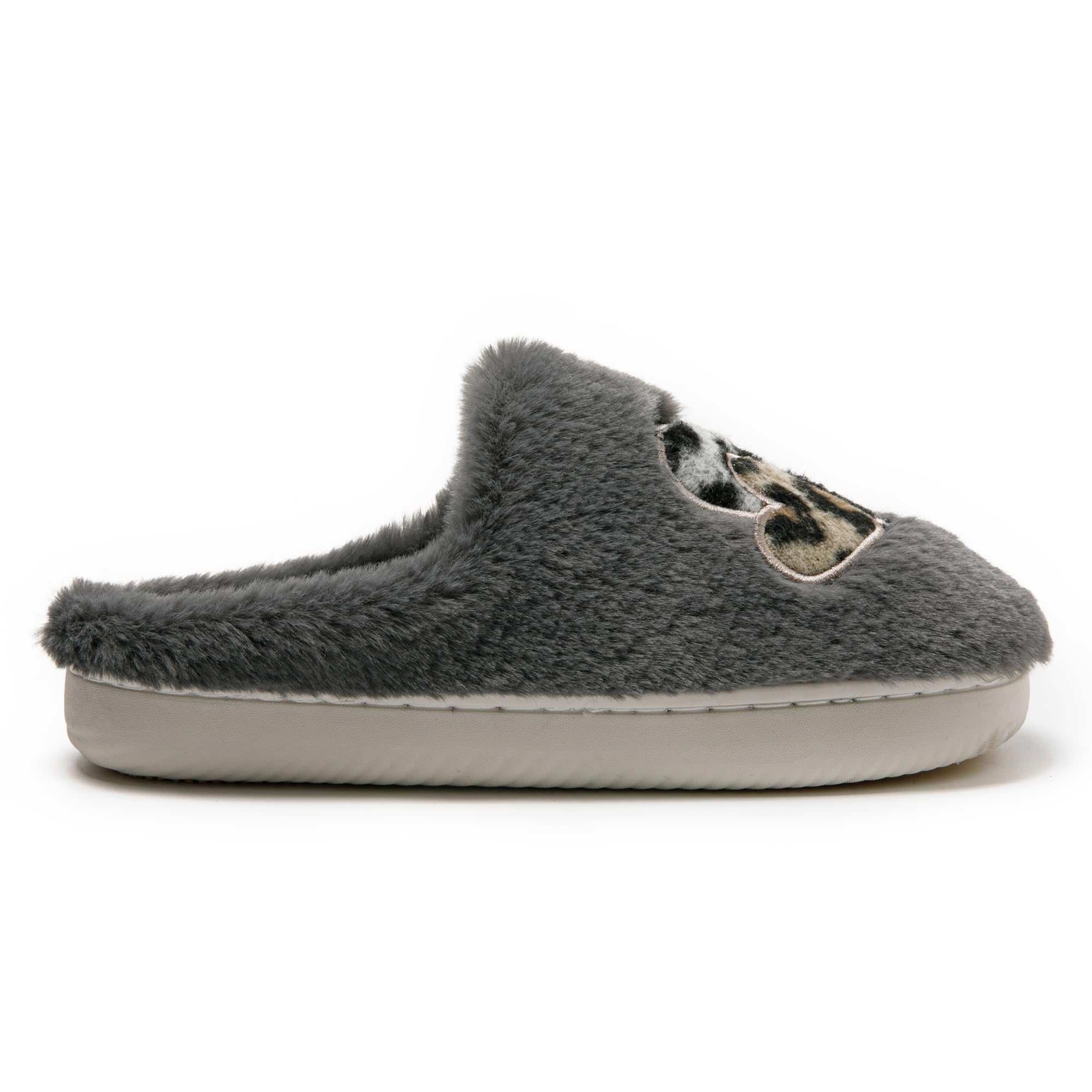 JOMIX Hausschuhe Damen Winter Warme Plüsch Gefüttert Pantoffeln Bequeme Rutschfeste Herzen Leopard Slippers Elegant Puschen