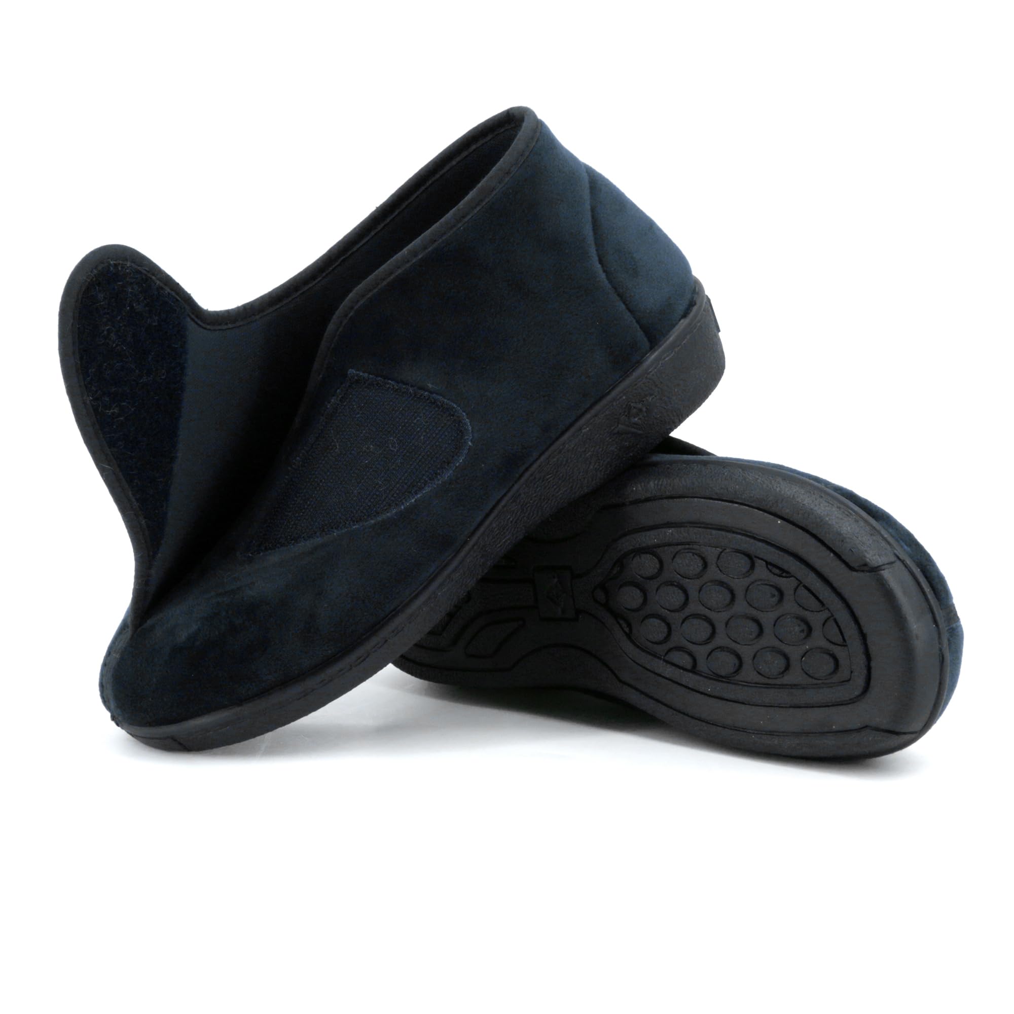 JOMIX Hausschuhe für Damen, Winter, orthopädisch, mit Klettverschluss, warm, verstellbar, für ältere Menschen, geschwollene Füße