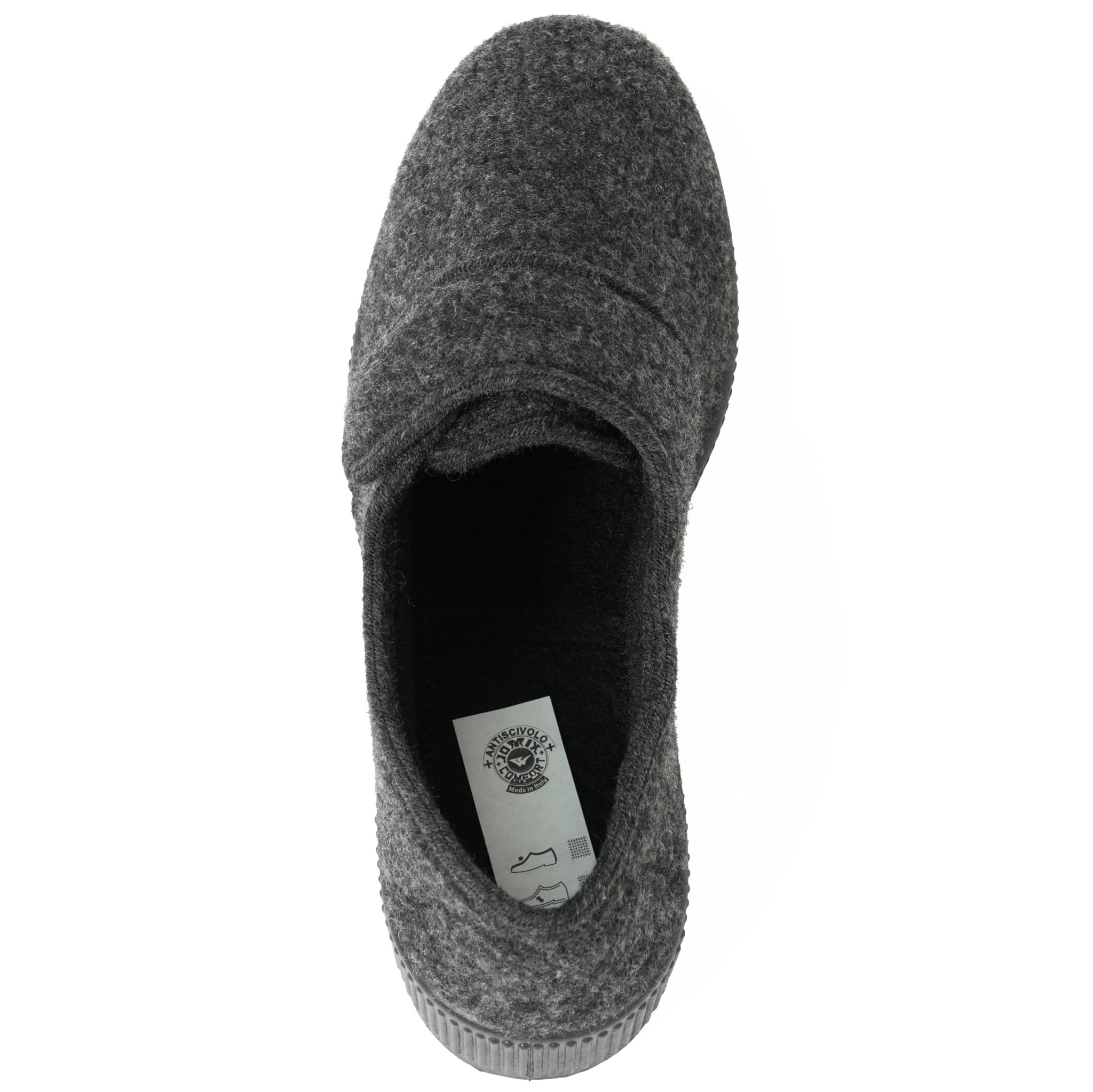 JOMIX Hausschuhe Herren Winter Warme Flizpantoffeln mit Klettverschluss Gefütterte Slippers Plüsch Rutschfeste Orthopädische Schuhe mit Fußbett