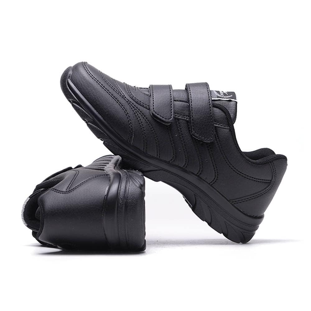 JOMIX Herren Atmungsaktiv Laufschuhe Sportschuhe Sneaker Running Tennis Schuhe Freizeit Herrenschuhe mit Klettverschluss Walkingschuhe Atmungsaktive Trainers Turnschuhe (Schwarz, 40 EU, U210)
