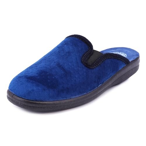 JOMIX Herren Hausschuhe Winter Komfort Warme Pantoffeln Rutschfeste Hausschuhe für drinnen & draußen Mit rutschfeste Gummisohle