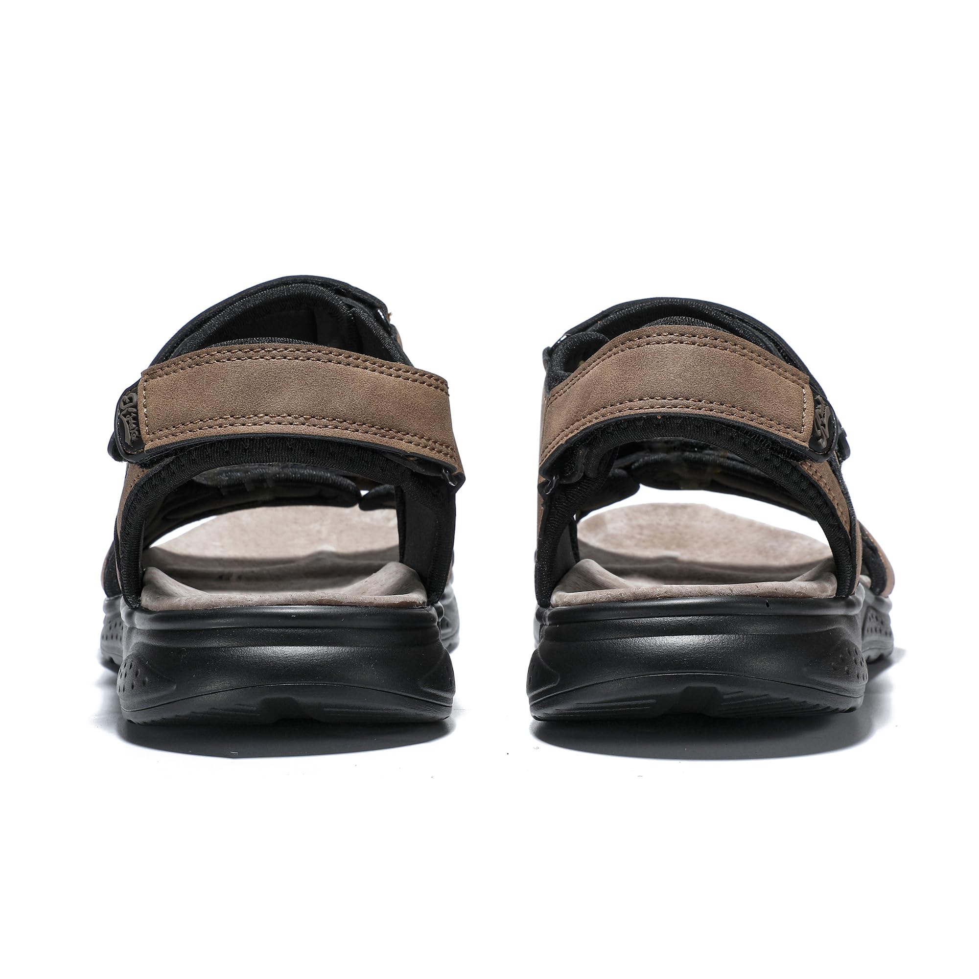 JOMIX Herren Sandalen mit Klettverschluss Sommerschuhe Pantoffeln Flach Trekkingsandalen Pantoletten Rutschfest Schlappen