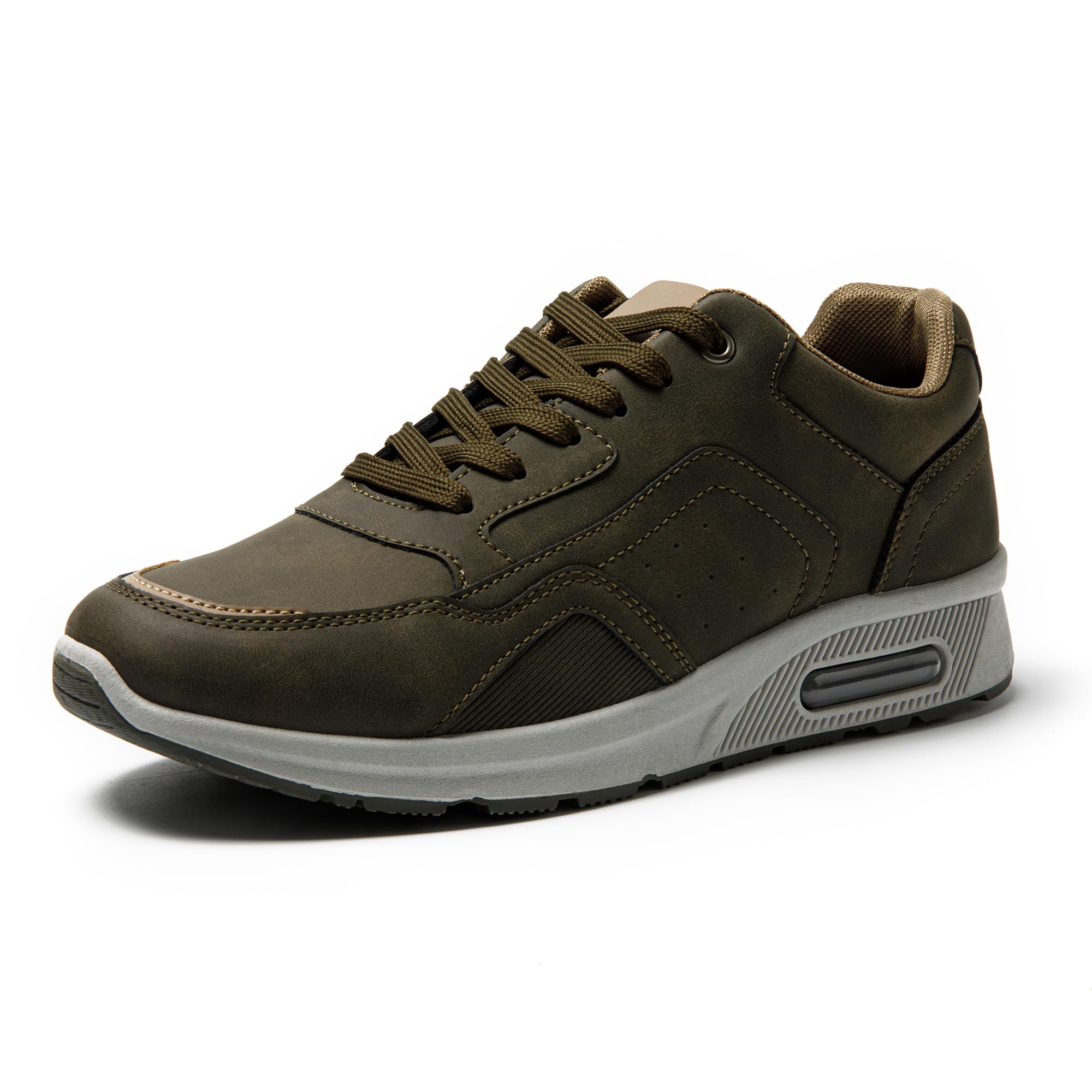JOMIX Herren Sneakers Sportschuhe mit Luftpolster Leder Freizeitschuhe Leichte Laufschuhe Joggingschuhe Straßenlaufschuhe Gym Fitness