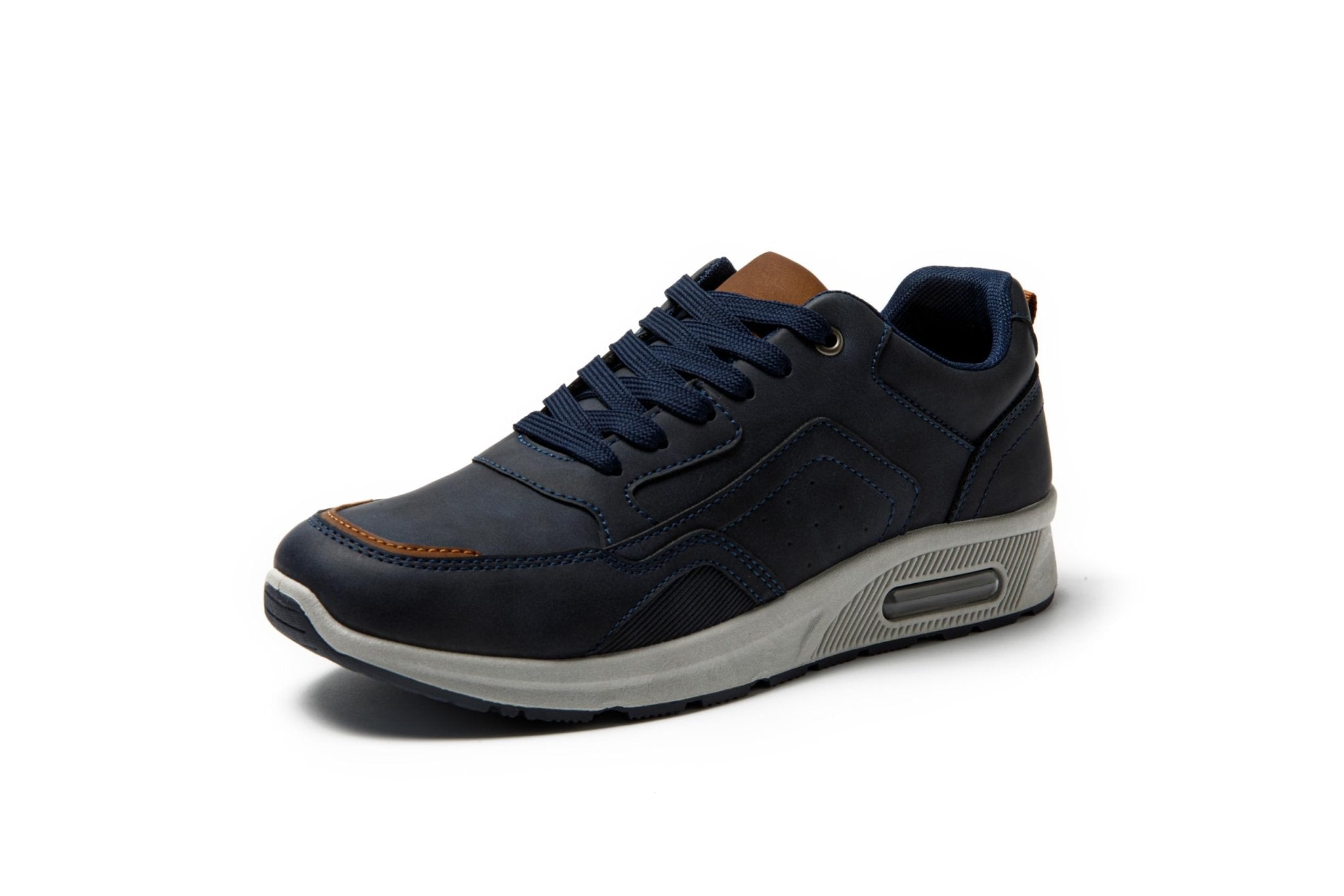 JOMIX Herren Sneakers Sportschuhe mit Luftpolster Leder Freizeitschuhe Leichte Laufschuhe Joggingschuhe Straßenlaufschuhe Gym Fitness