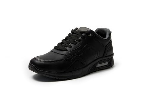 JOMIX Herren Sneakers Sportschuhe mit Luftpolster Leder Freizeitschuhe Leichte Laufschuhe Joggingschuhe Straßenlaufschuhe Gym Fitness