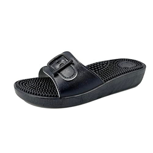 JOMIX Massage Schlappen Damen Weiche Badeschuhe Sommer Pantoletten Slipper Hausschuhe