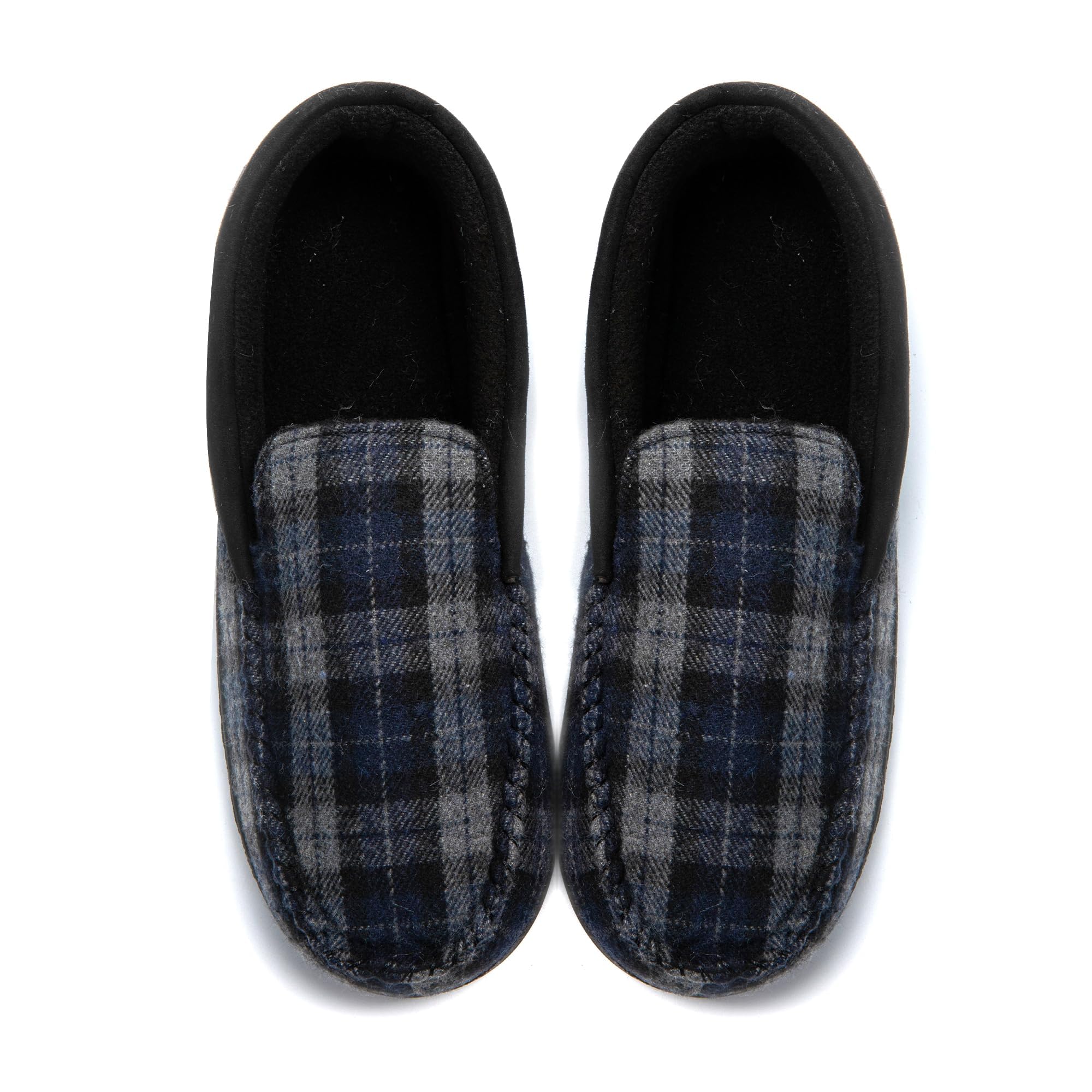 JOMIX Mokassin Hausschuhe Herren Winter Warme Filz Pantoffeln Plüsch Gefütterte Geschlossene Slippers Indoor