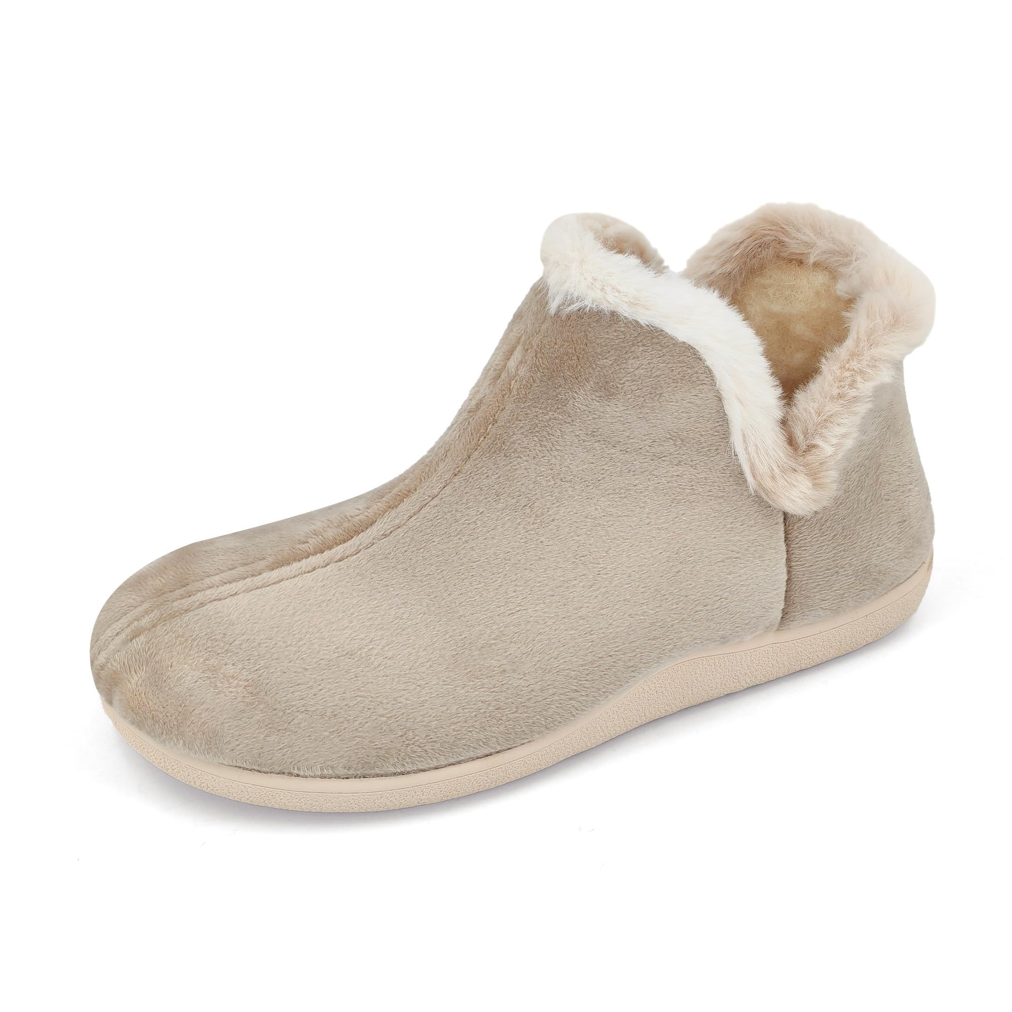 JOMIX Mokassins Damen Gefüttert Hausschuhe Geschlossene Lammfell Boots Winter Plüsch Pantoffeln Made in Spanien