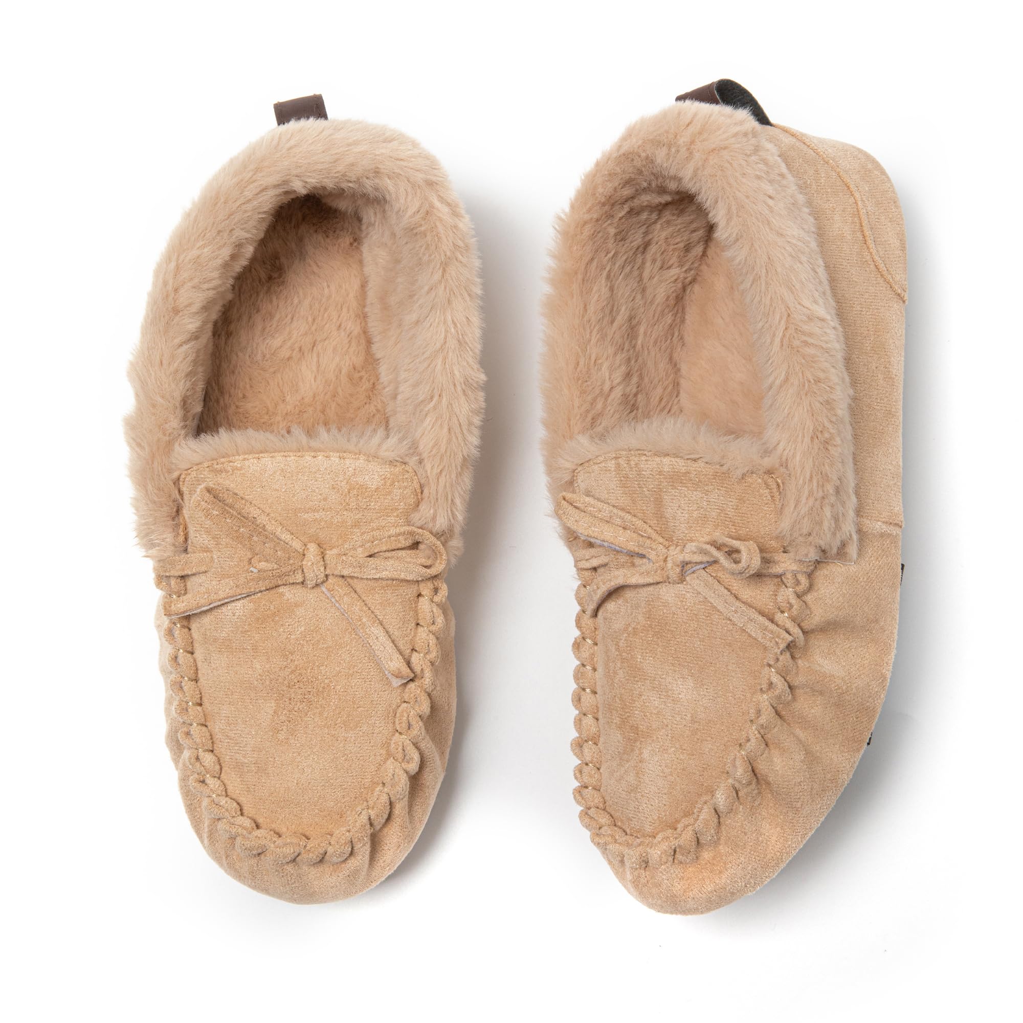 JOMIX Mokassins Hausschuhe Damen Winter Pantoletten Gefütterte Geschlossene Pantoffeln Warme Plüsch Slippers Hlabschue mit Fußbett