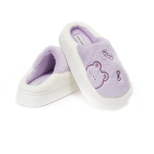 JOMIX Pantofole da Donna Invernali in Pelliccia Sintetica con Motivo Orsetto MD9630