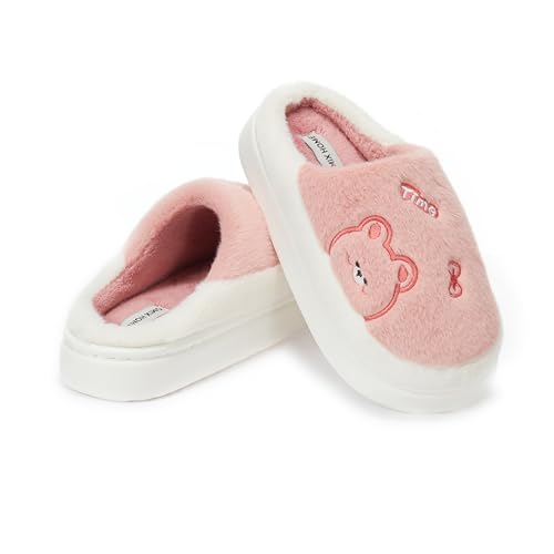 JOMIX Pantofole da Donna Invernali in Pelliccia Sintetica con Motivo Orsetto MD9630