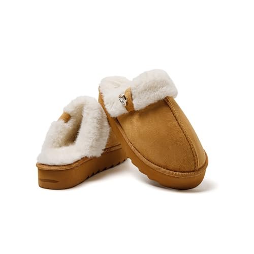 JOMIX Pantofole Donna Invernali Chiusi Ciabatte Pelose Calde da Casa Babbucce Comodo da Inverno MD1008