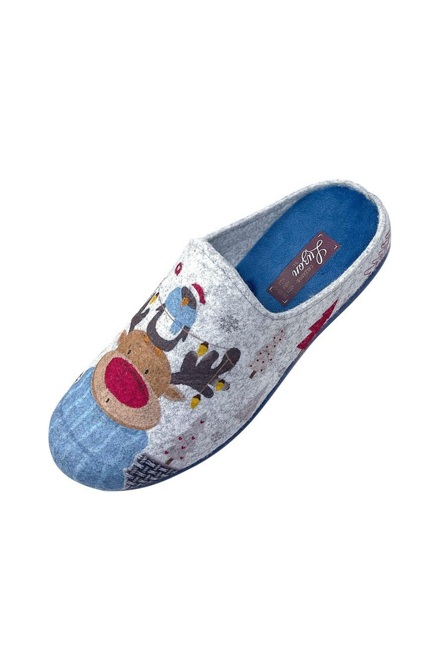 JOMIX Pantofole Donna Invernali Ciabatte Feltro da Casa con Stampa Animale Made in Spagna JX0001 JX0002 JX0003 JX0004 JX0005