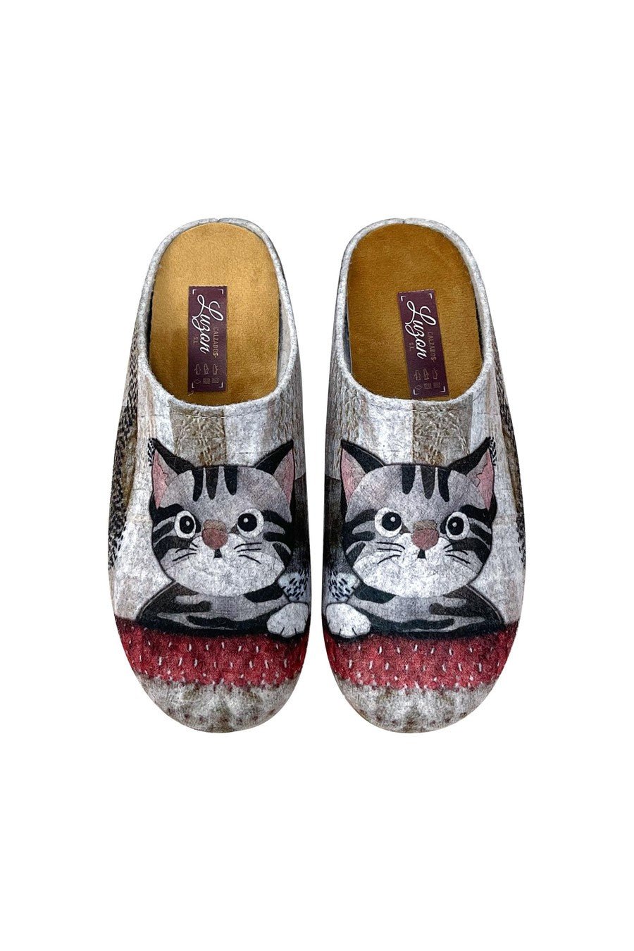 JOMIX Pantofole Donna Invernali Ciabatte Feltro da Casa con Stampa Animale Made in Spagna JX0001 JX0002 JX0003 JX0004 JX0005
