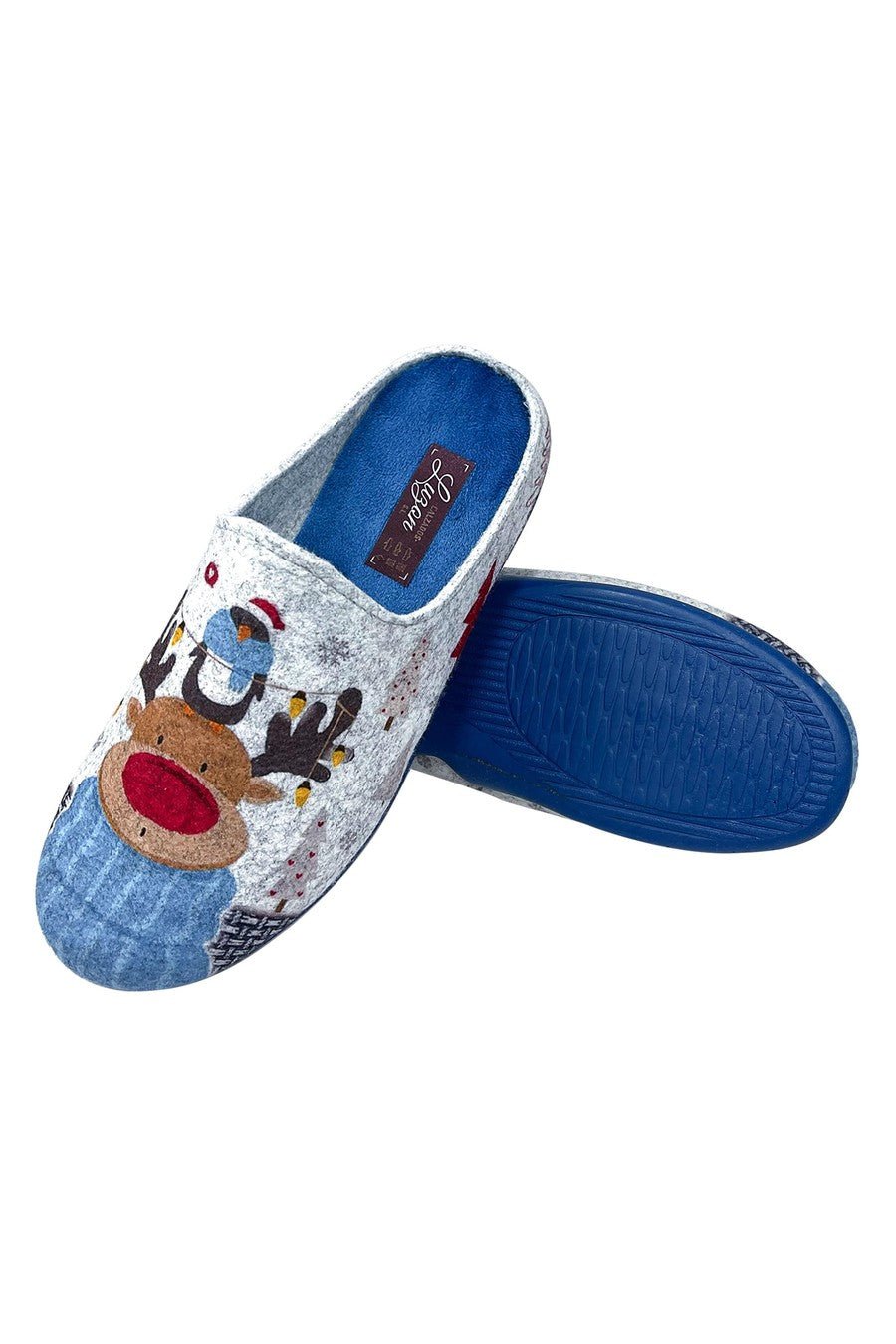 JOMIX Pantofole Donna Invernali Ciabatte Feltro da Casa con Stampa Animale Made in Spagna JX0001 JX0002 JX0003 JX0004 JX0005