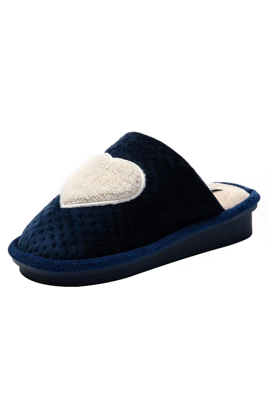 JOMIX Pantofole Donna Invernali Ciabatte Pelose Calde da Casa Pantofole Eleganti con Tacco Zeppa Decorate Cuore MD8567