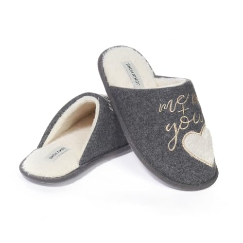 JOMIX Pantofole Donna Invernali da Casa Pelose Calde Flat Termiche Comode e Morbide MD8643
