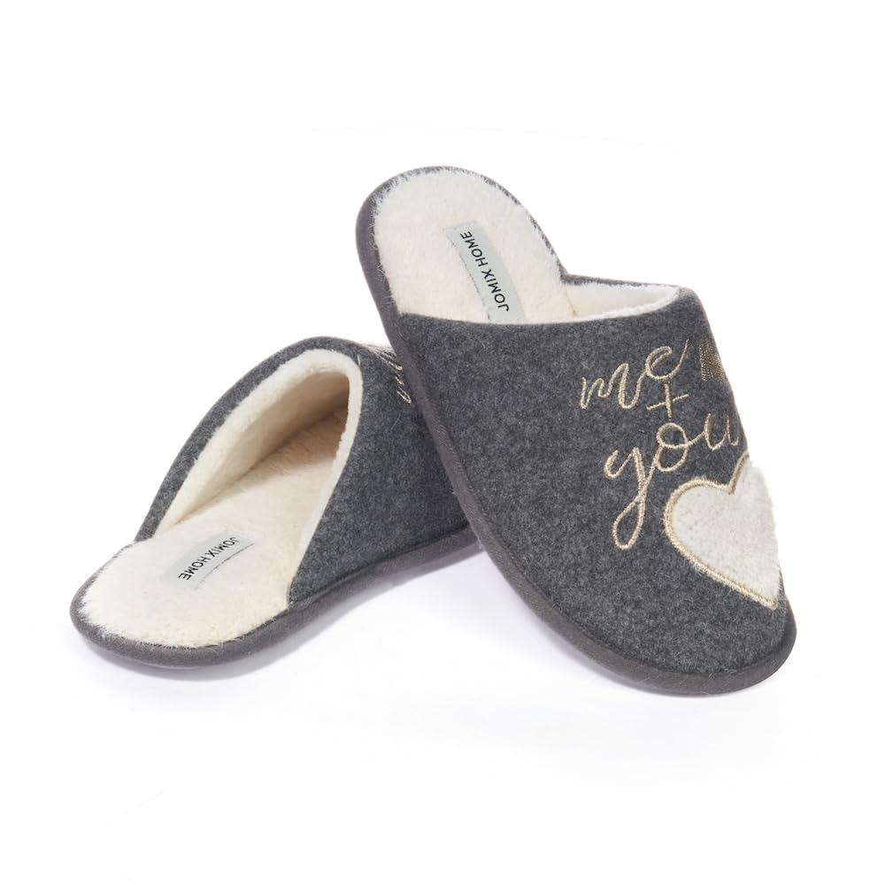 JOMIX Pantofole Donna Invernali da Casa Pelose Calde Flat Termiche Comode e Morbide MD8643