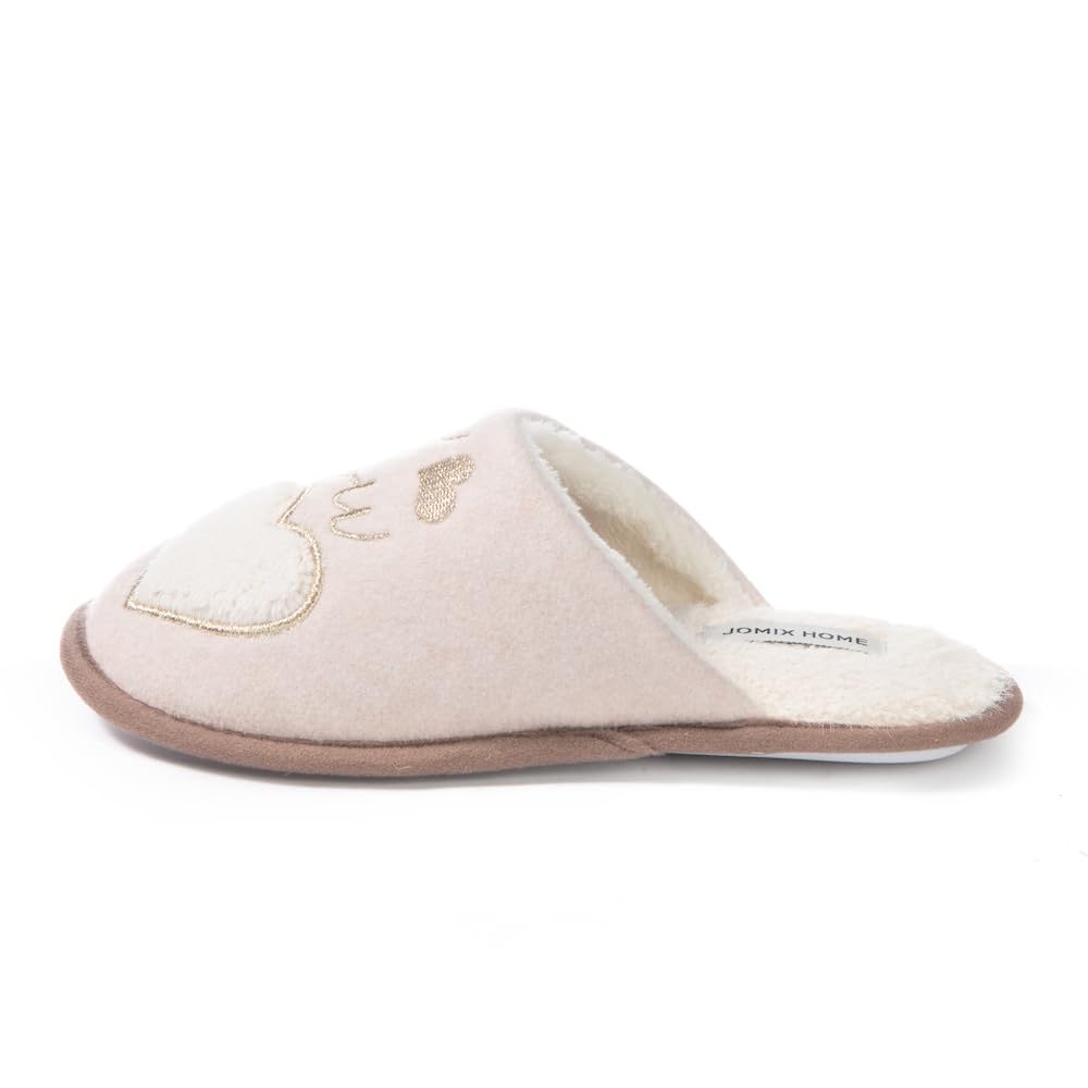 JOMIX Pantofole Donna Invernali da Casa Pelose Calde Flat Termiche Comode e Morbide MD8643