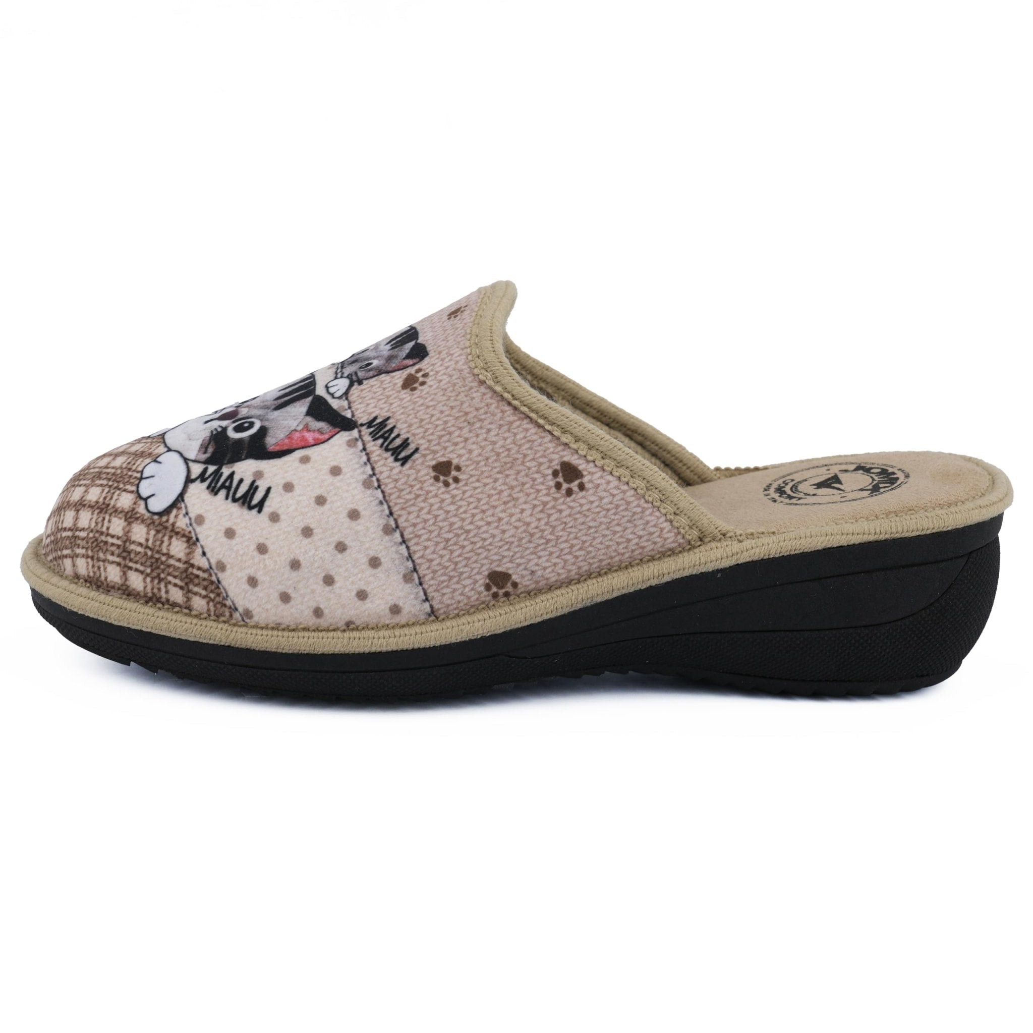 JOMIX Pantofole Donna Invernali Gattino Anatomiche Sottopiede Morbido di Alta Densità Mede in Italy