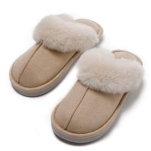 JOMIX Pantofole Invernali da Donna Morbide Ciabatte di Peluche per la Casa Calde e Confortevoli Suola Antiscivolo WIS255223