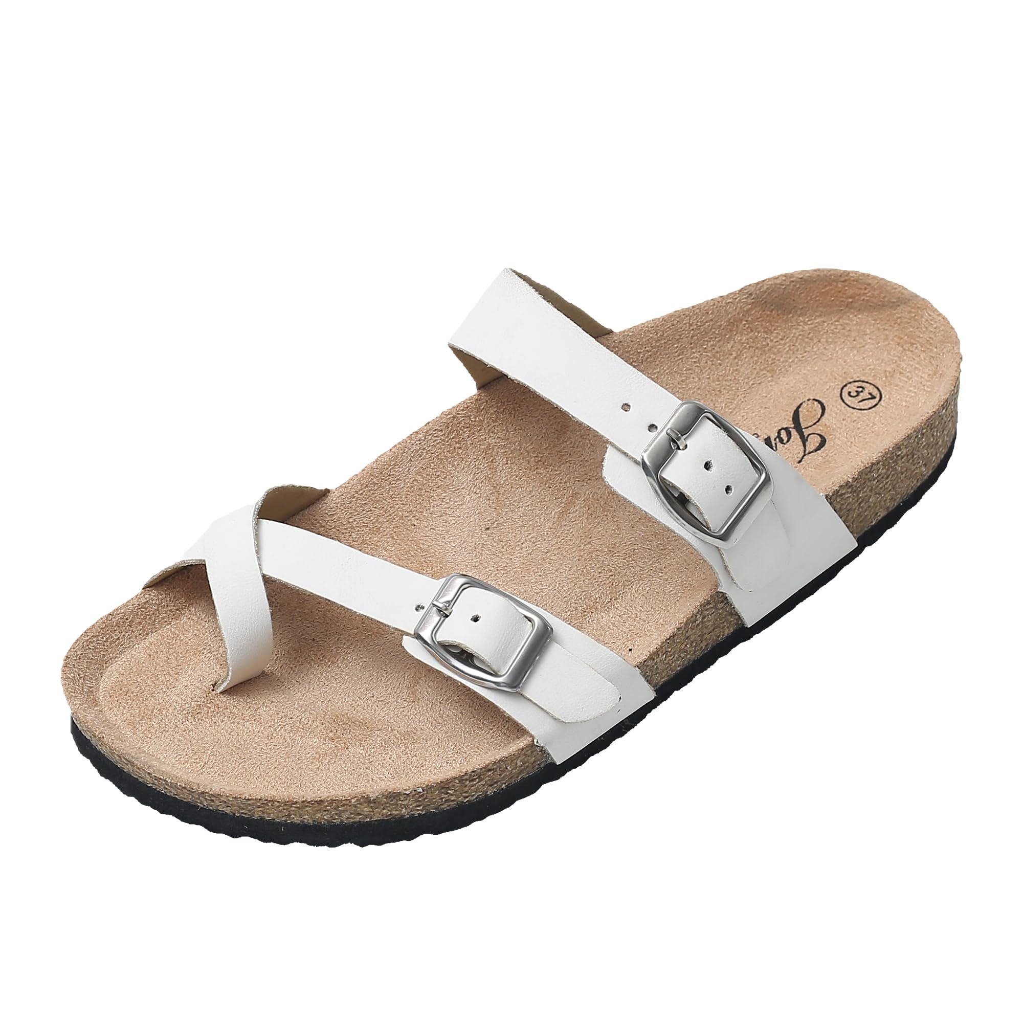 JOMIX Pantoletten Damen Geschlossen Hausschuhe mit Kork Fußbett Rutschfeste Gartenschuhe Clogs