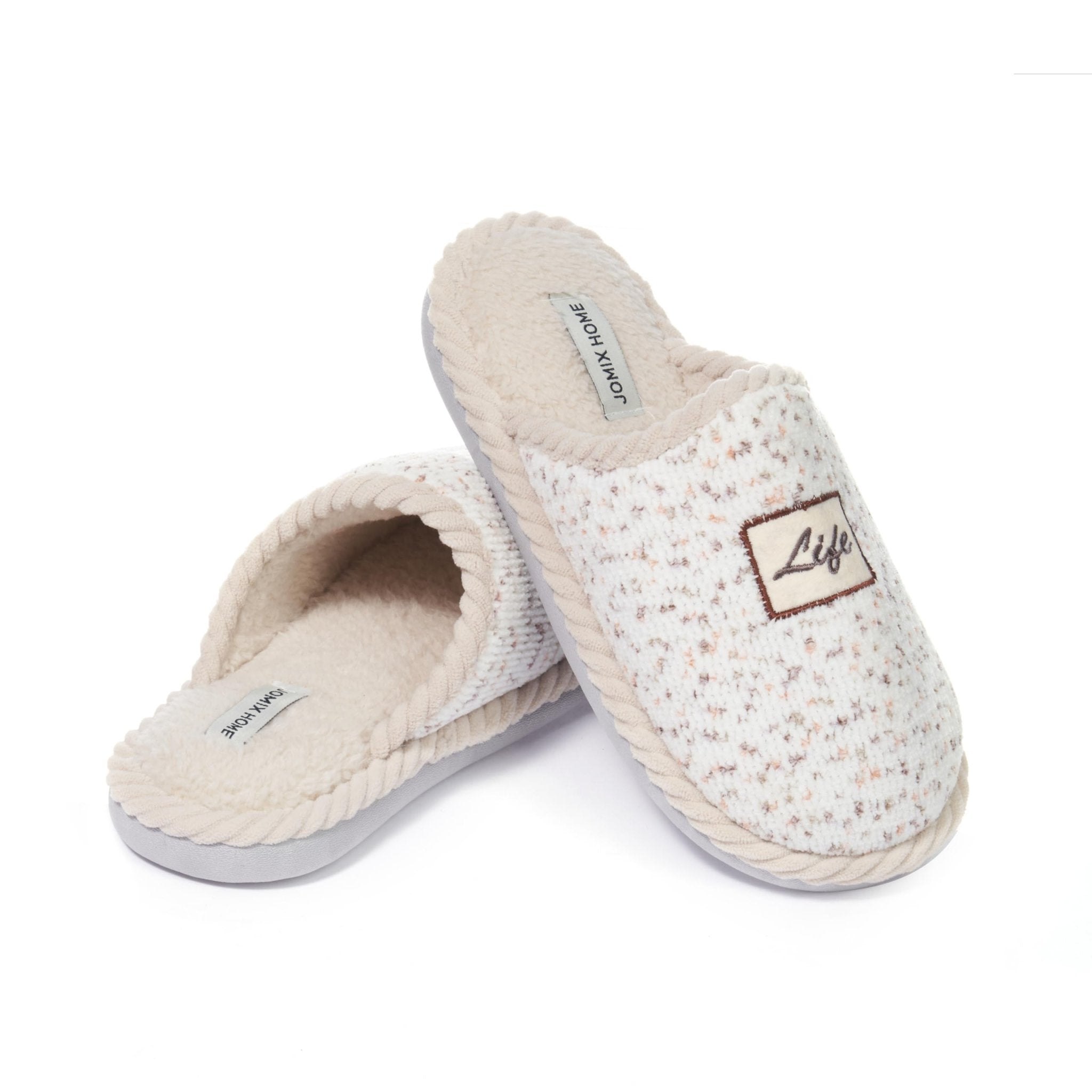 JOMIX Pantuflas de invierno para mujer, cómodas, cálidas, Slip On Indoor Slipper