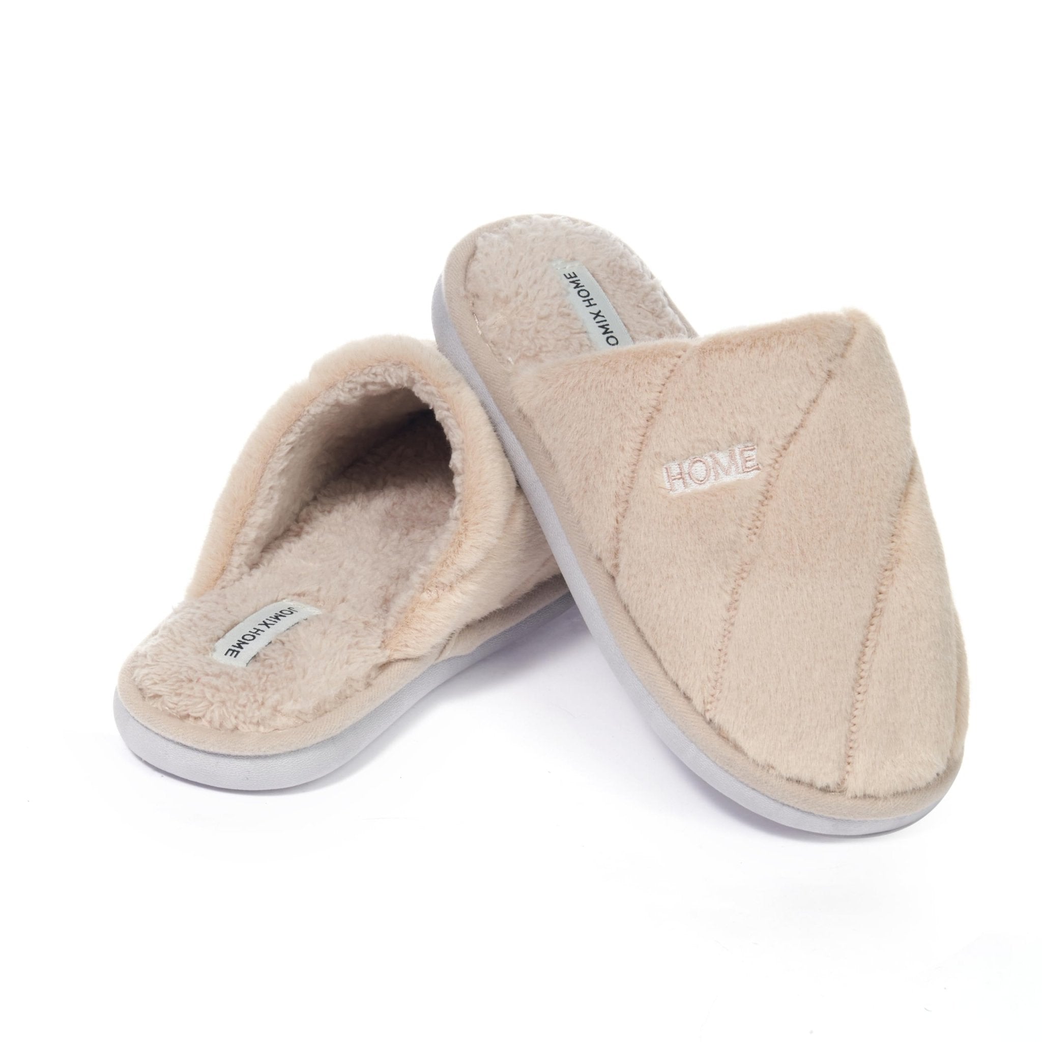 JOMIX Pantuflas de invierno para mujer, suaves zapatillas cálidas, zapatillas de casa