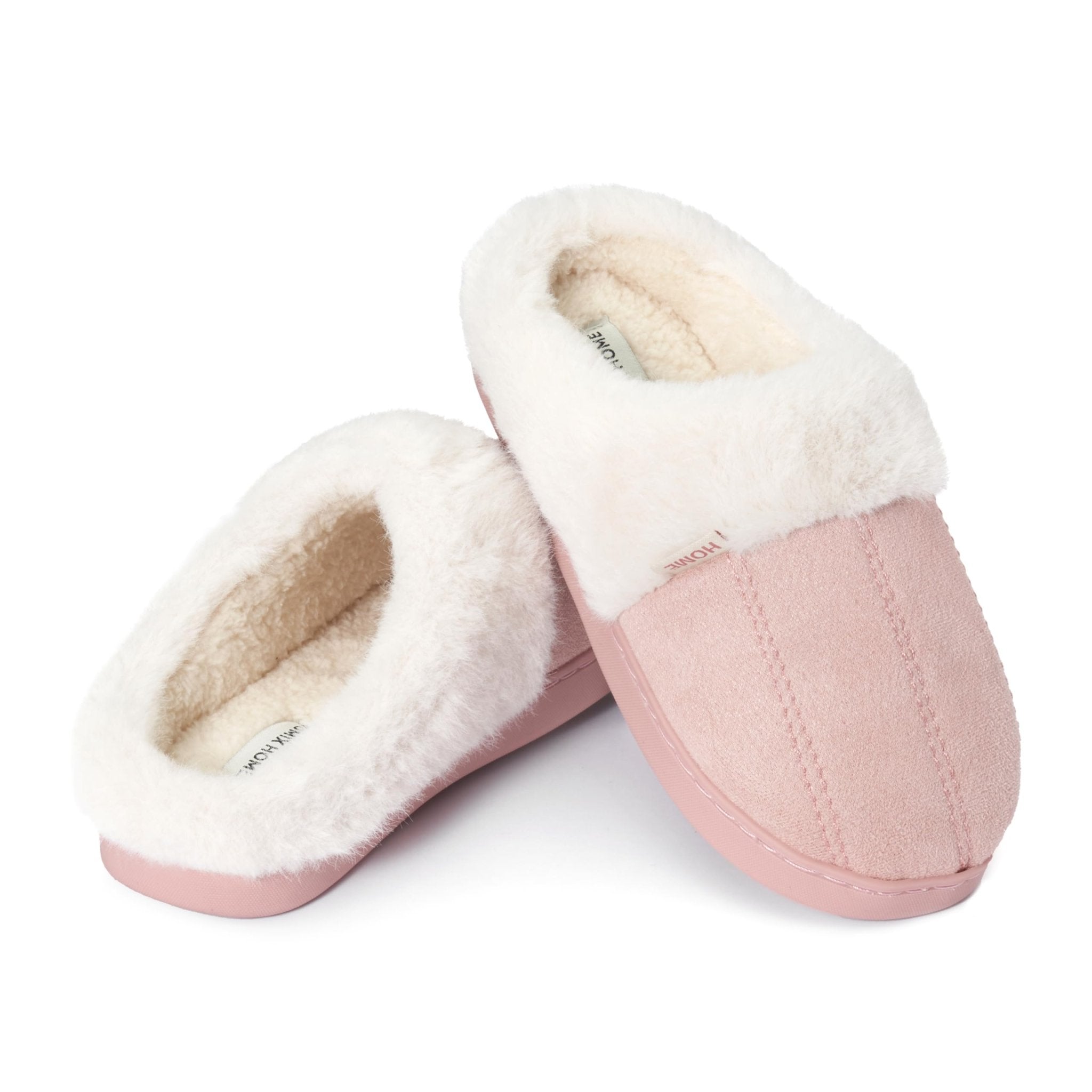 JOMIX Pantuflas de invierno para mujer, suaves zapatillas peludas para casa