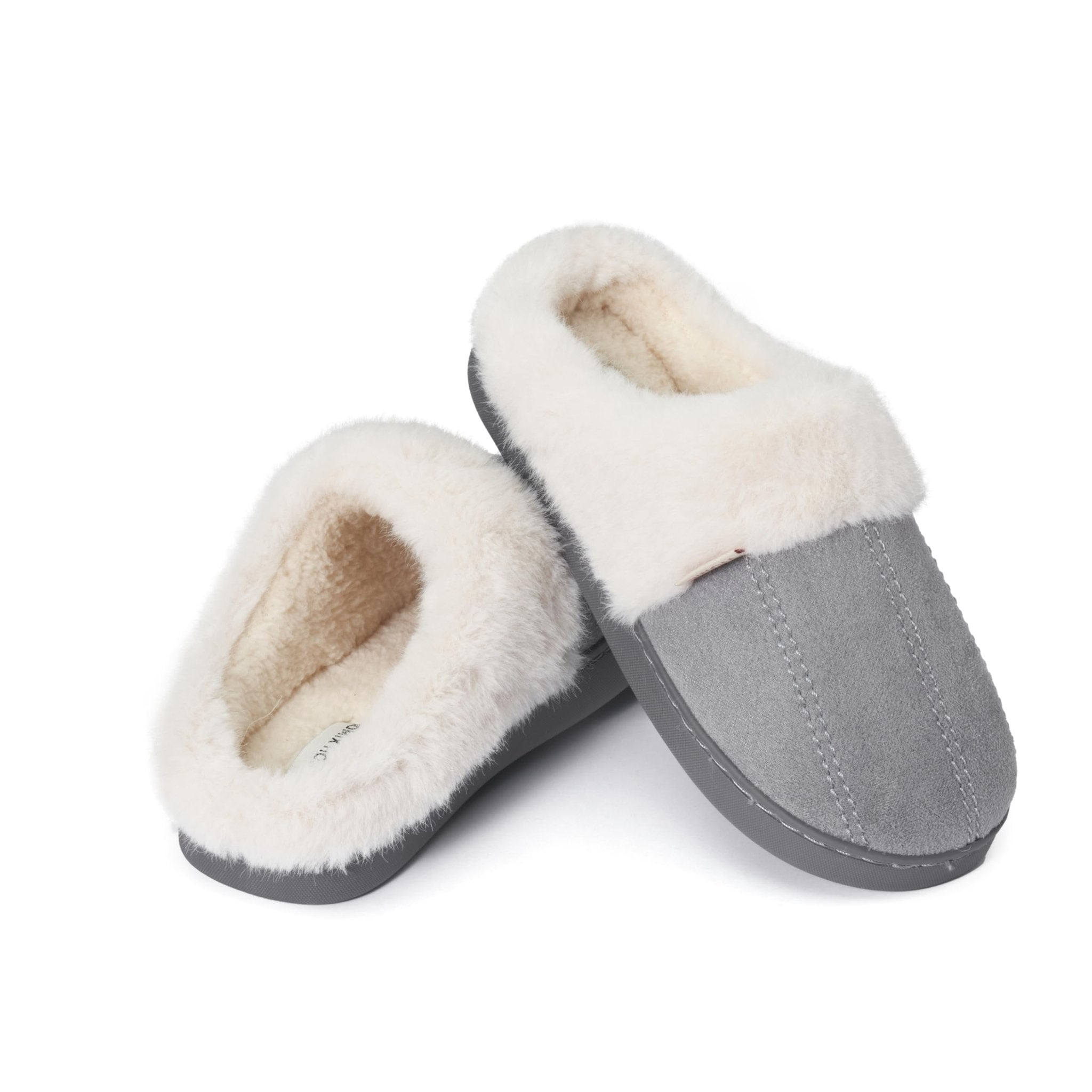 JOMIX Pantuflas de invierno para mujer, suaves zapatillas peludas para casa