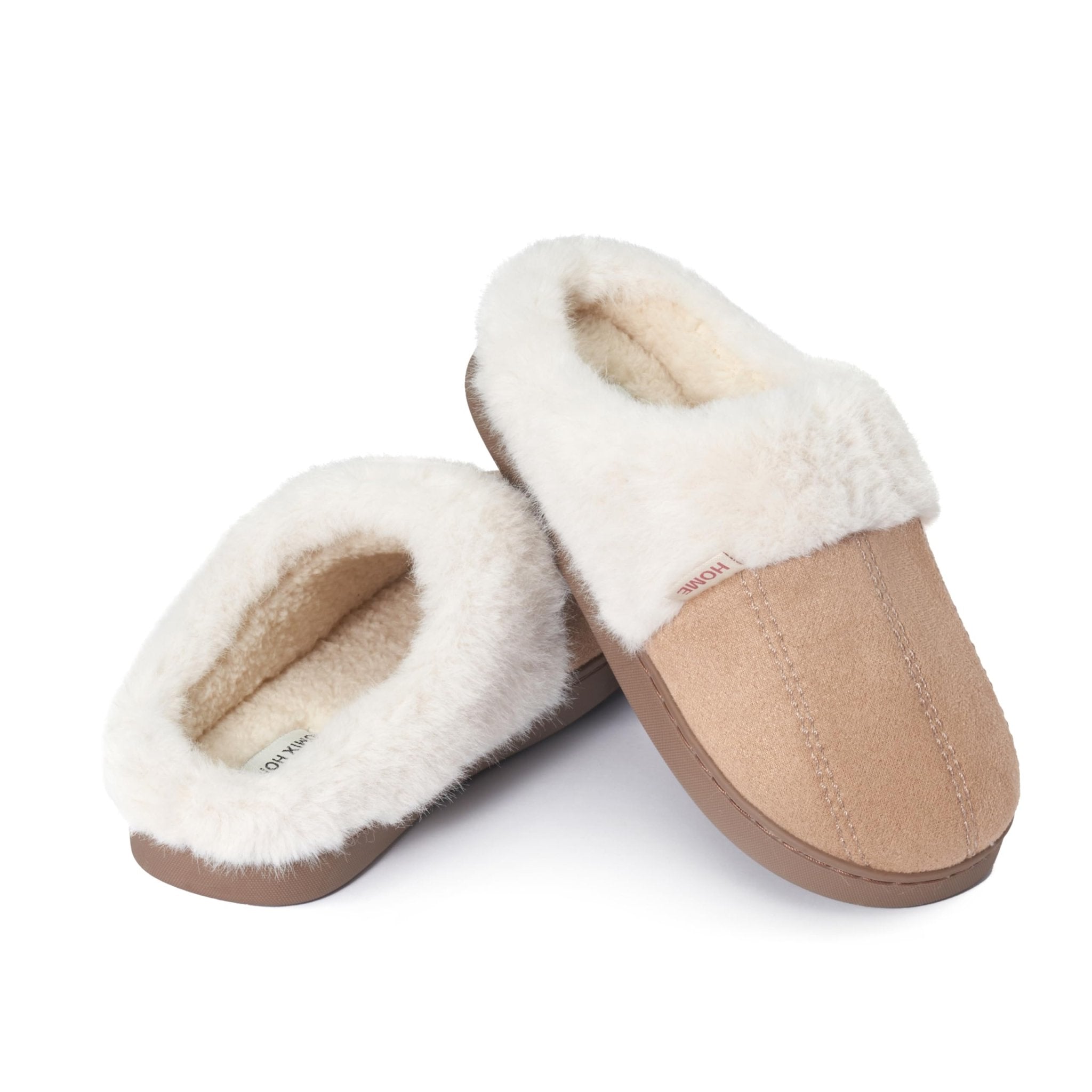 JOMIX Pantuflas de invierno para mujer, suaves zapatillas peludas para casa