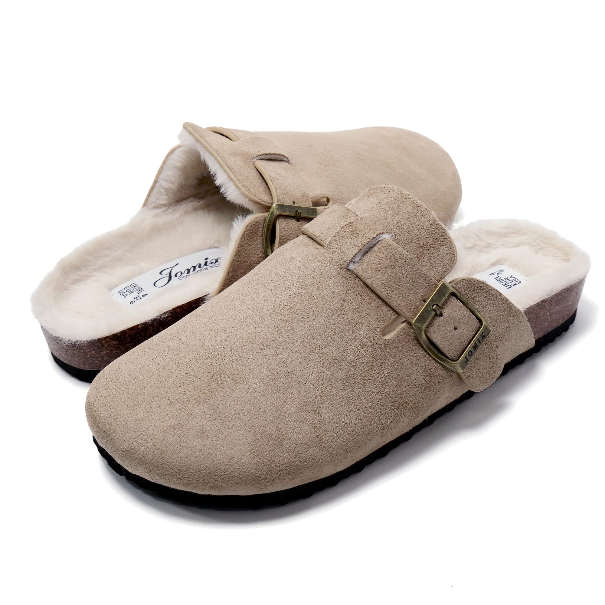 JOMIX Sabot Donna Eleganti Punta Chiusa Sottopiede Peloso