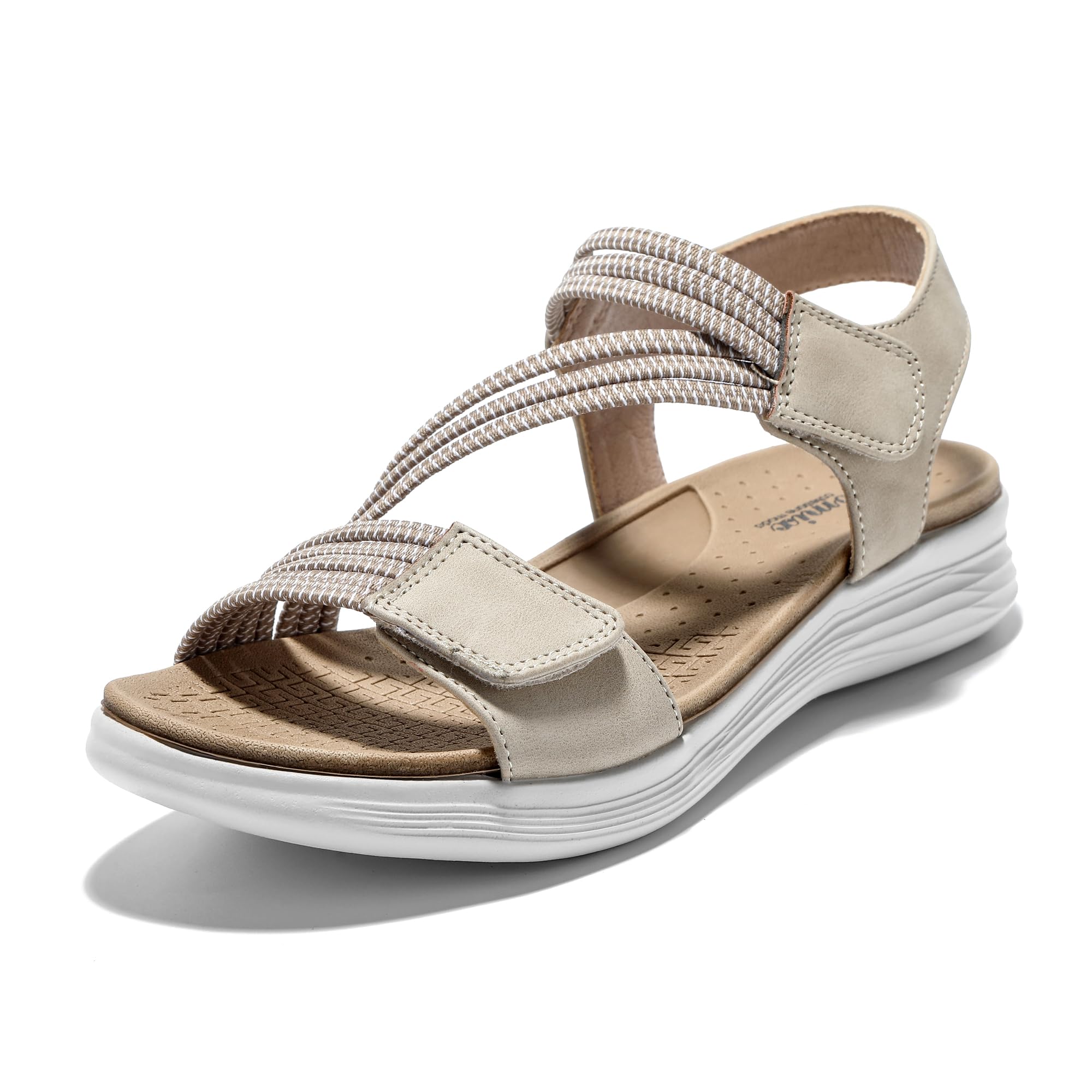 JOMIX Sandalen Damen mit Klettverschluss Sandals Bequem Strandschuhe Sommer Sandalette