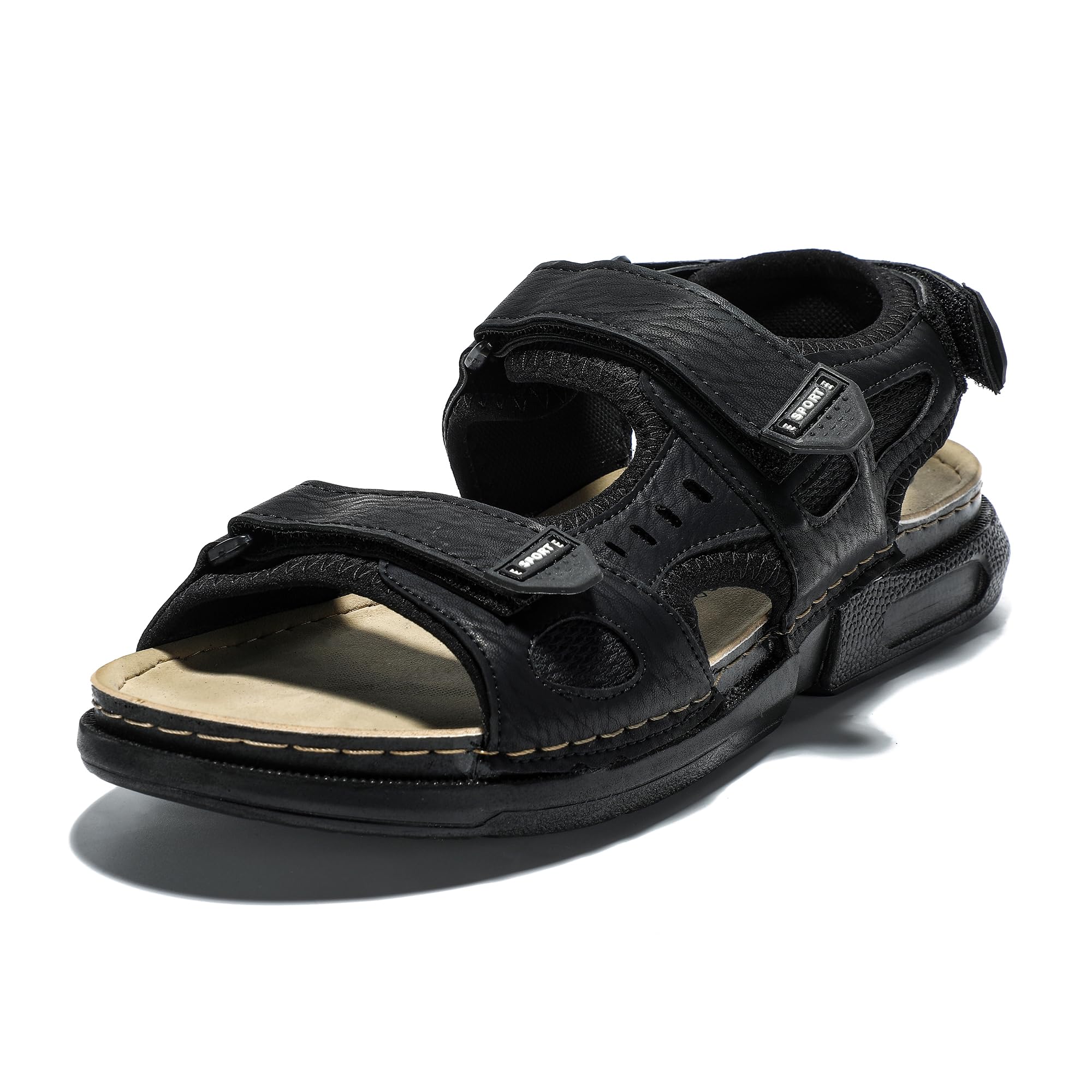 JOMIX Sandalen Herren mit Klettverschluss Türkei Pantoletten Sommerschuhe Flach Pantoffeln Rutschfest Schlappen