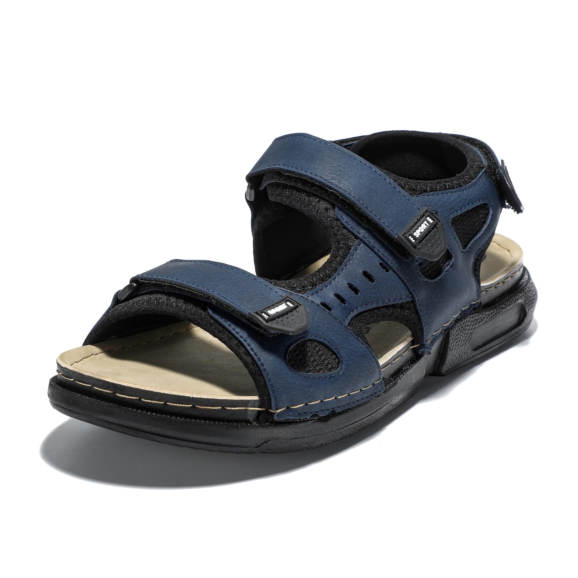 JOMIX Sandalen Herren mit Klettverschluss Türkei Pantoletten Sommerschuhe Flach Pantoffeln Rutschfest Schlappen