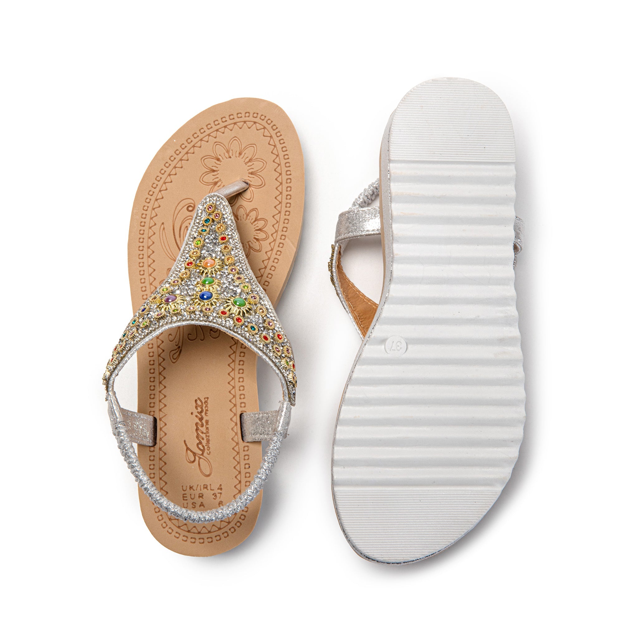 JOMIX Sandali Donna Estive Comode infradito da Spiaggia con Strass SD9019