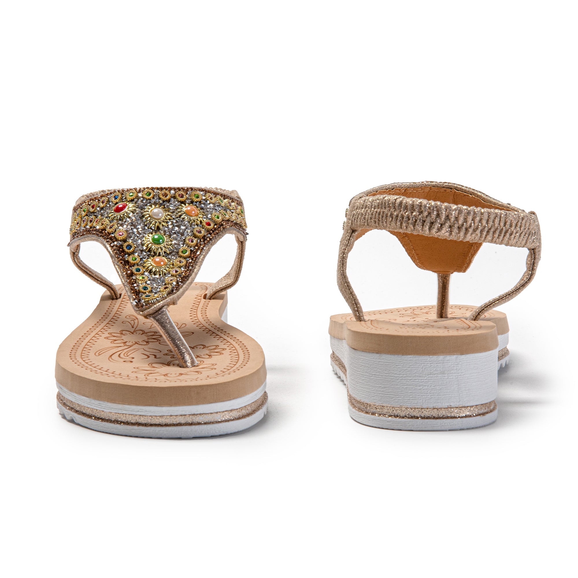 JOMIX Sandali Donna Estive Comode infradito da Spiaggia con Strass SD9019