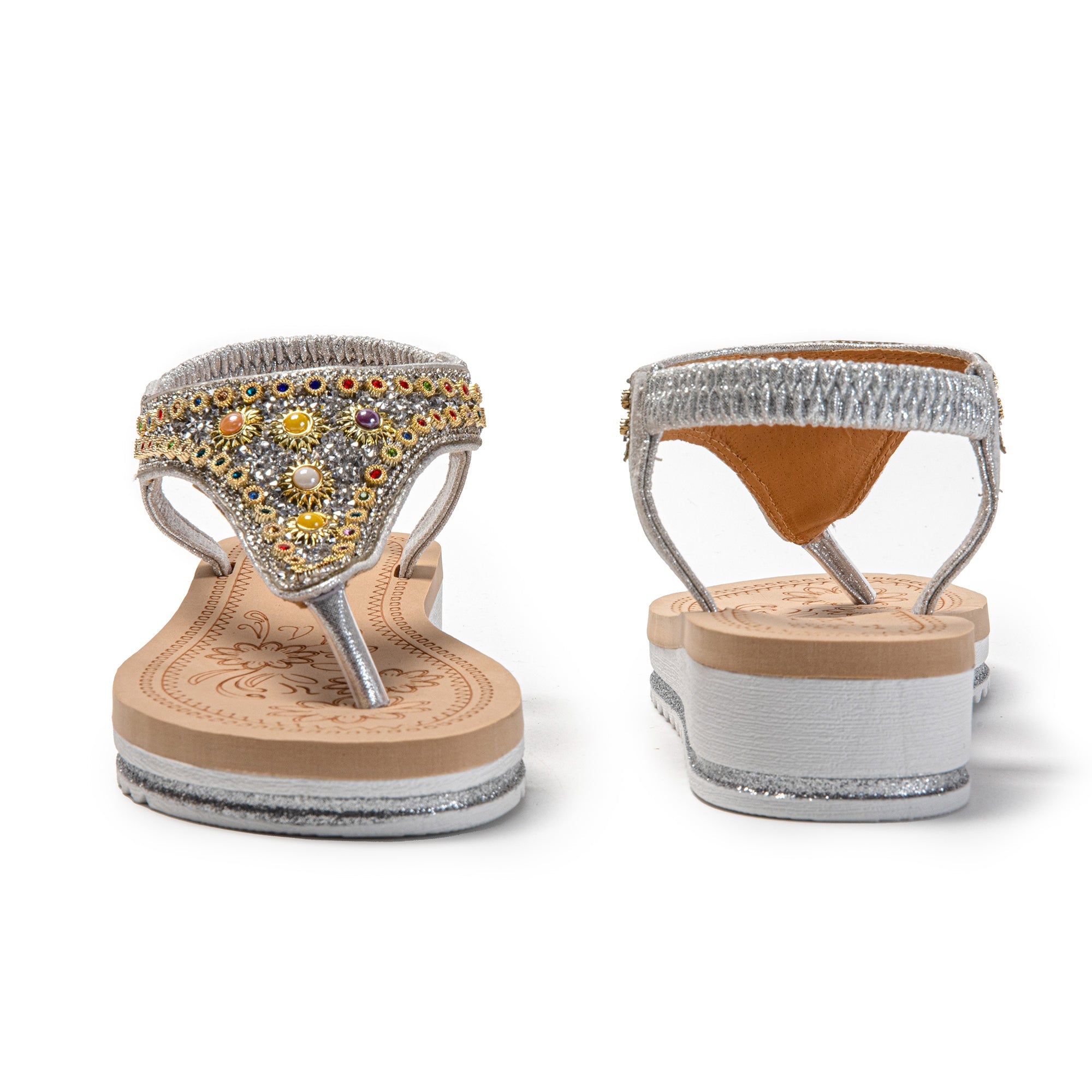 JOMIX Sandali Donna Estive Comode infradito da Spiaggia con Strass SD9019