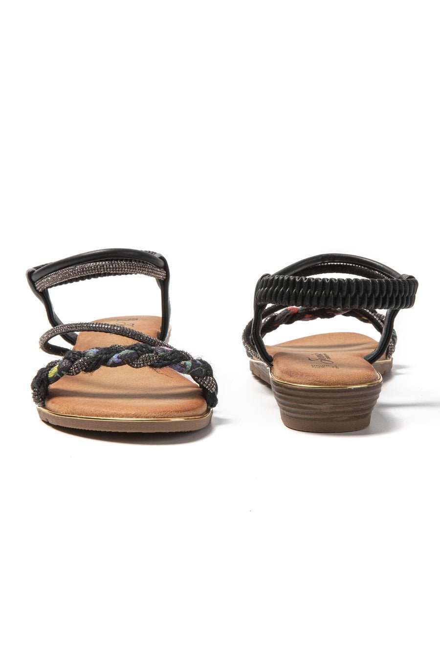 JOMIX Sandali Donna Estive Eleganti Sandali Bassi Comodi con Strass SD9433 SD9434