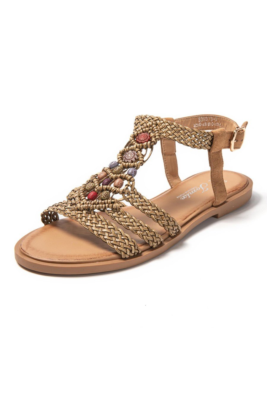 JOMIX Sandali Donna Estive Eleganti Sandali Tacco Bassi Comodi SD9366 SD9373